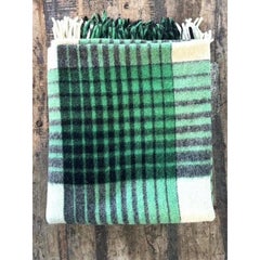 Vintage Wool Plaid Blanket