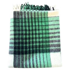 Vintage Wool Plaid Blanket