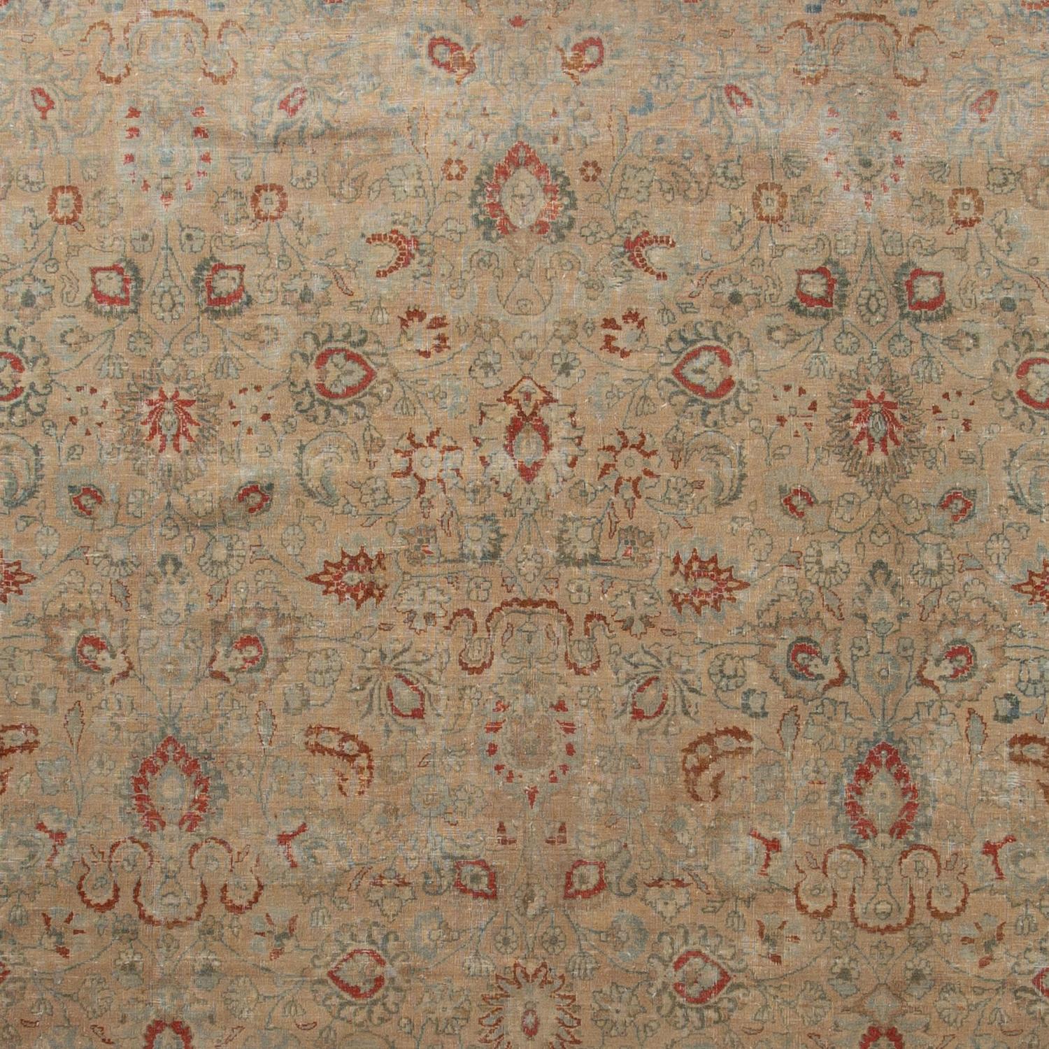 Expertly hand-knotted in Turkey with an extraordinary level of precision, this Vintage Wool Rug - 13'2
