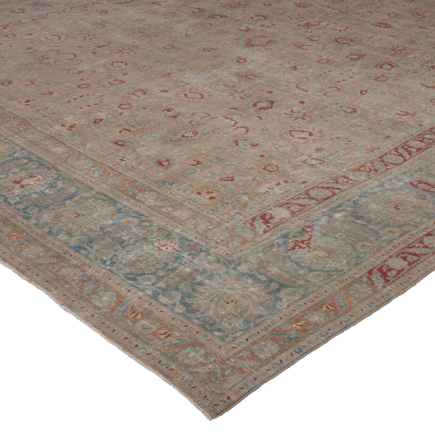 Hand-Knotted abc carpet Vintage Amritsar Wool Rug - 13'2