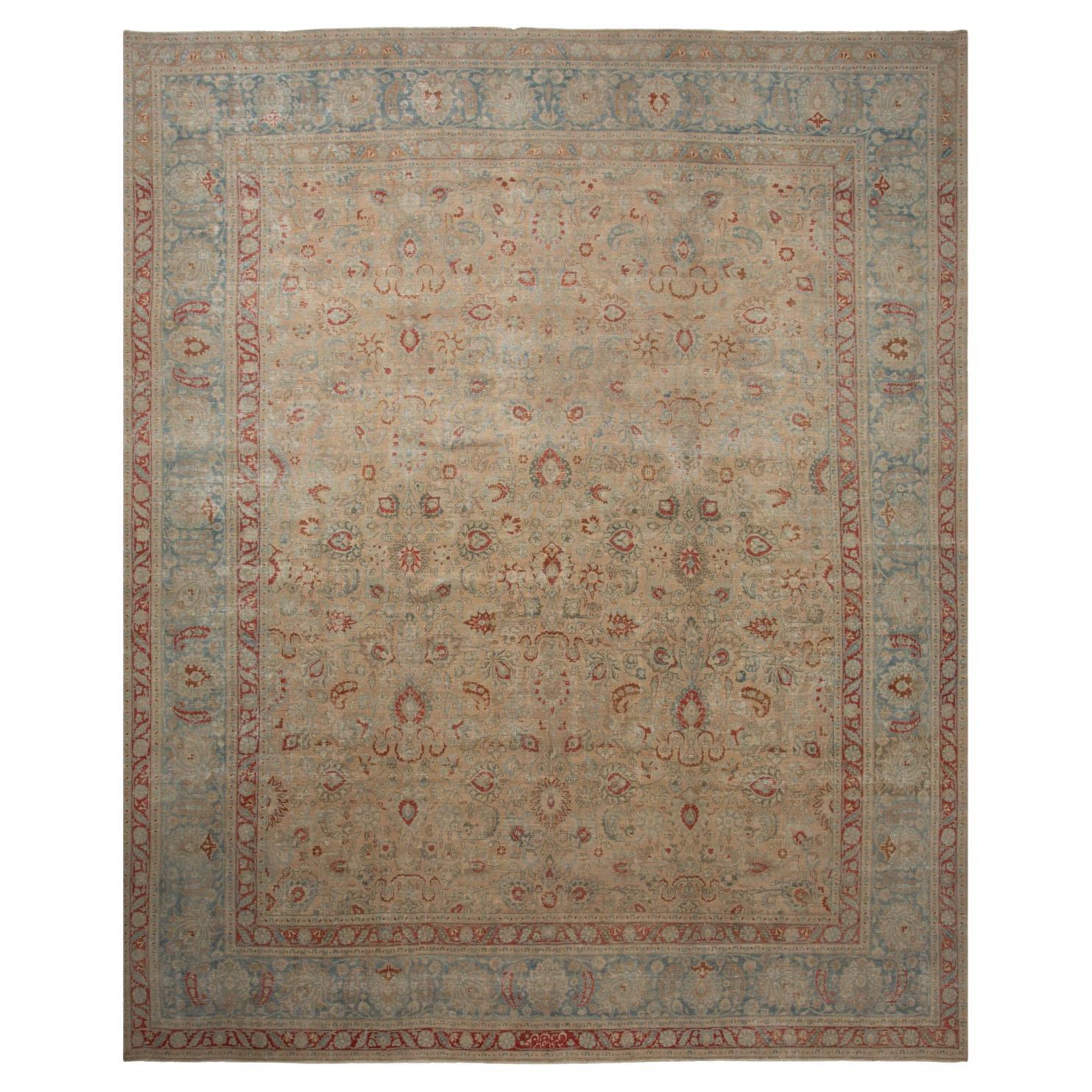 abc carpet Vintage Amritsar Wool Rug - 13'2" x 15'10" For Sale
