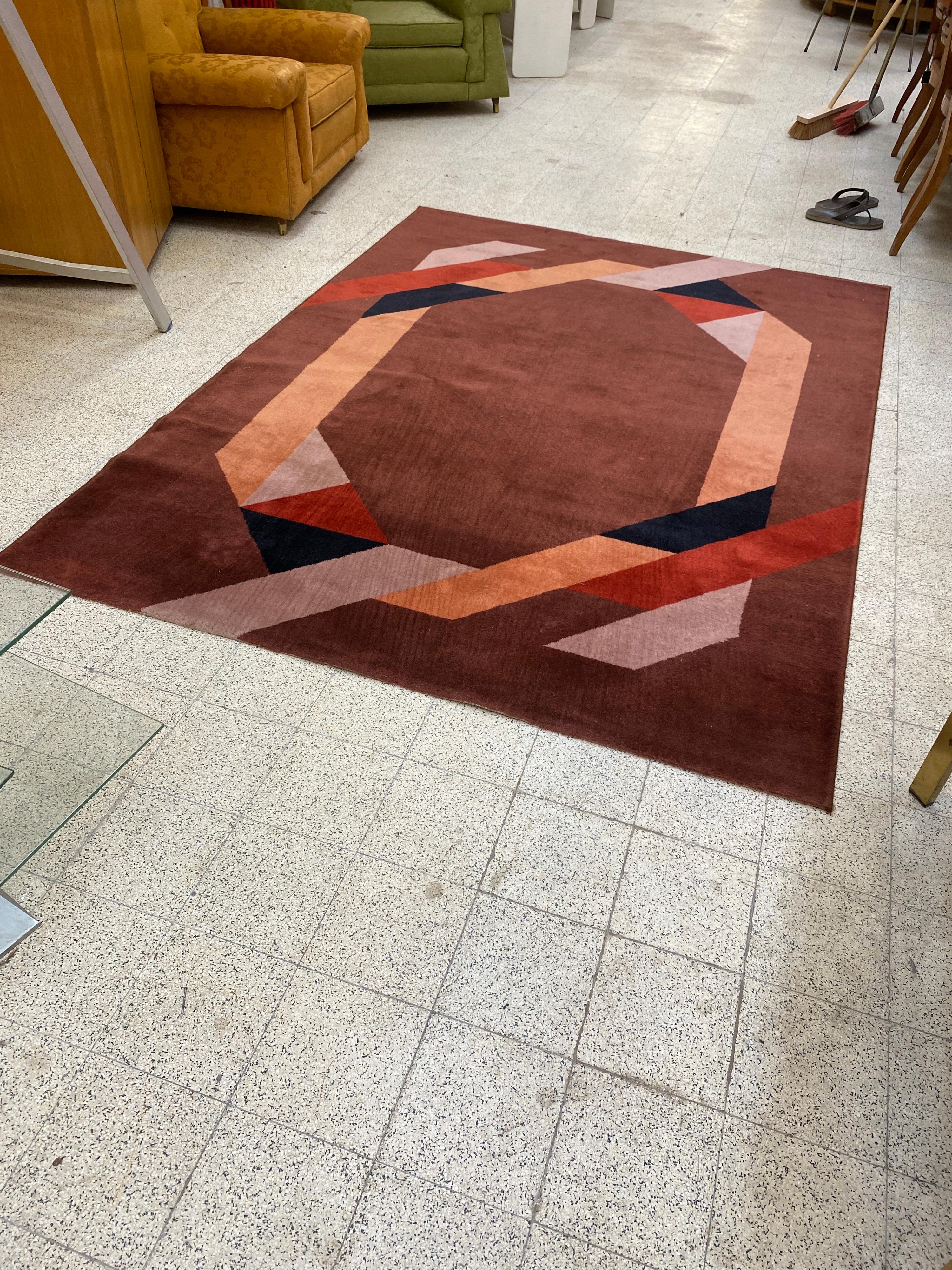 French Vintage Wool Rug, circa 1970-1980 For Sale