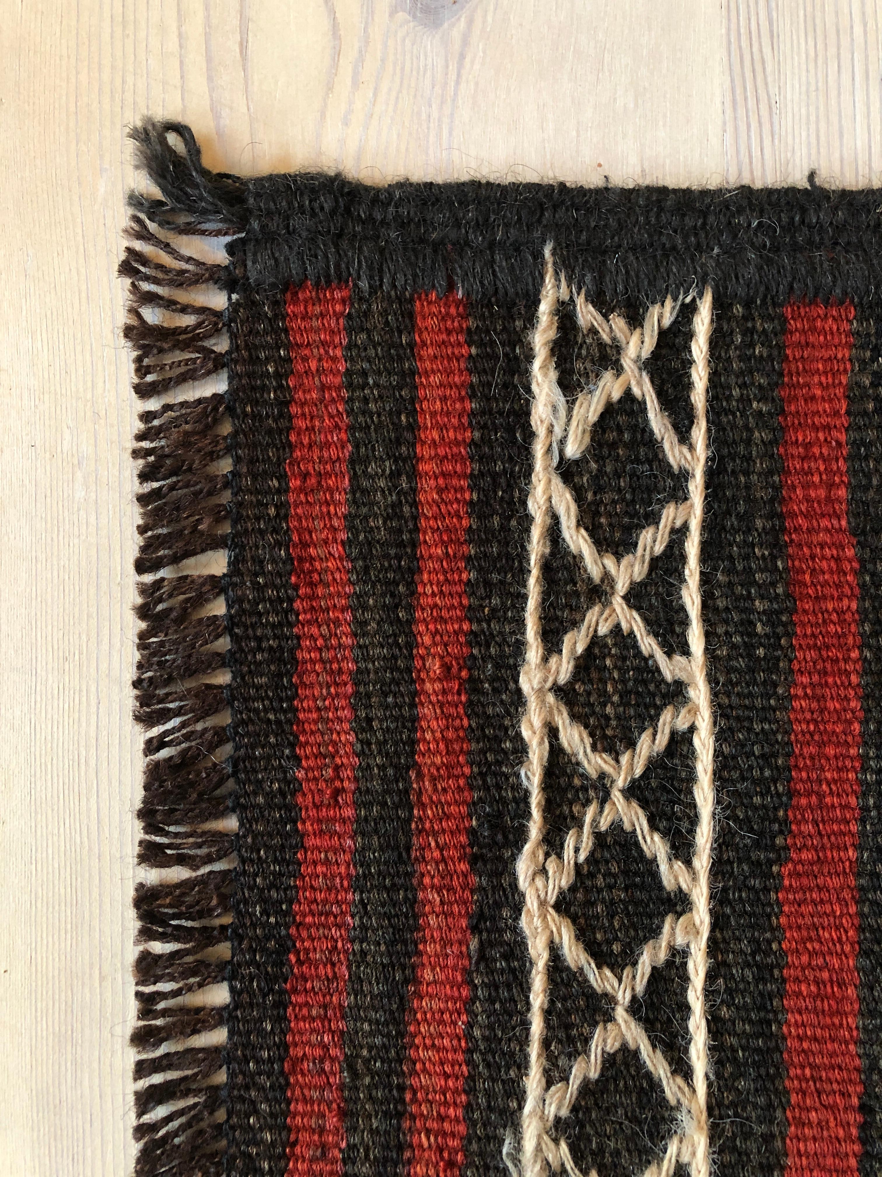 Vintage Wool Rug in Colorful Zigzag Pattern, Afghanistan Late 20th-Century 3
