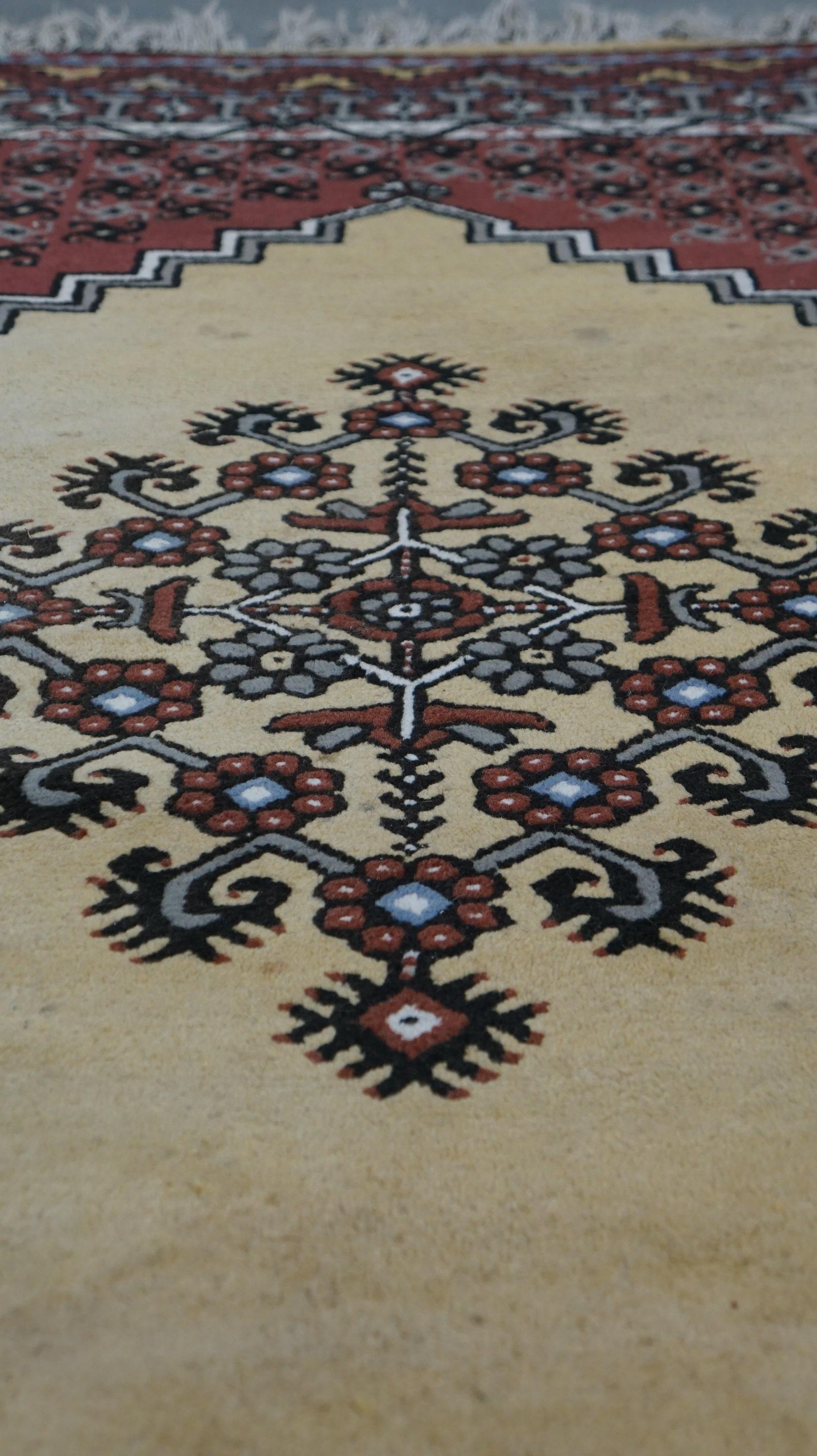 Vintage wool rug mainly purple and yellow tones 255x150cm For Sale 2