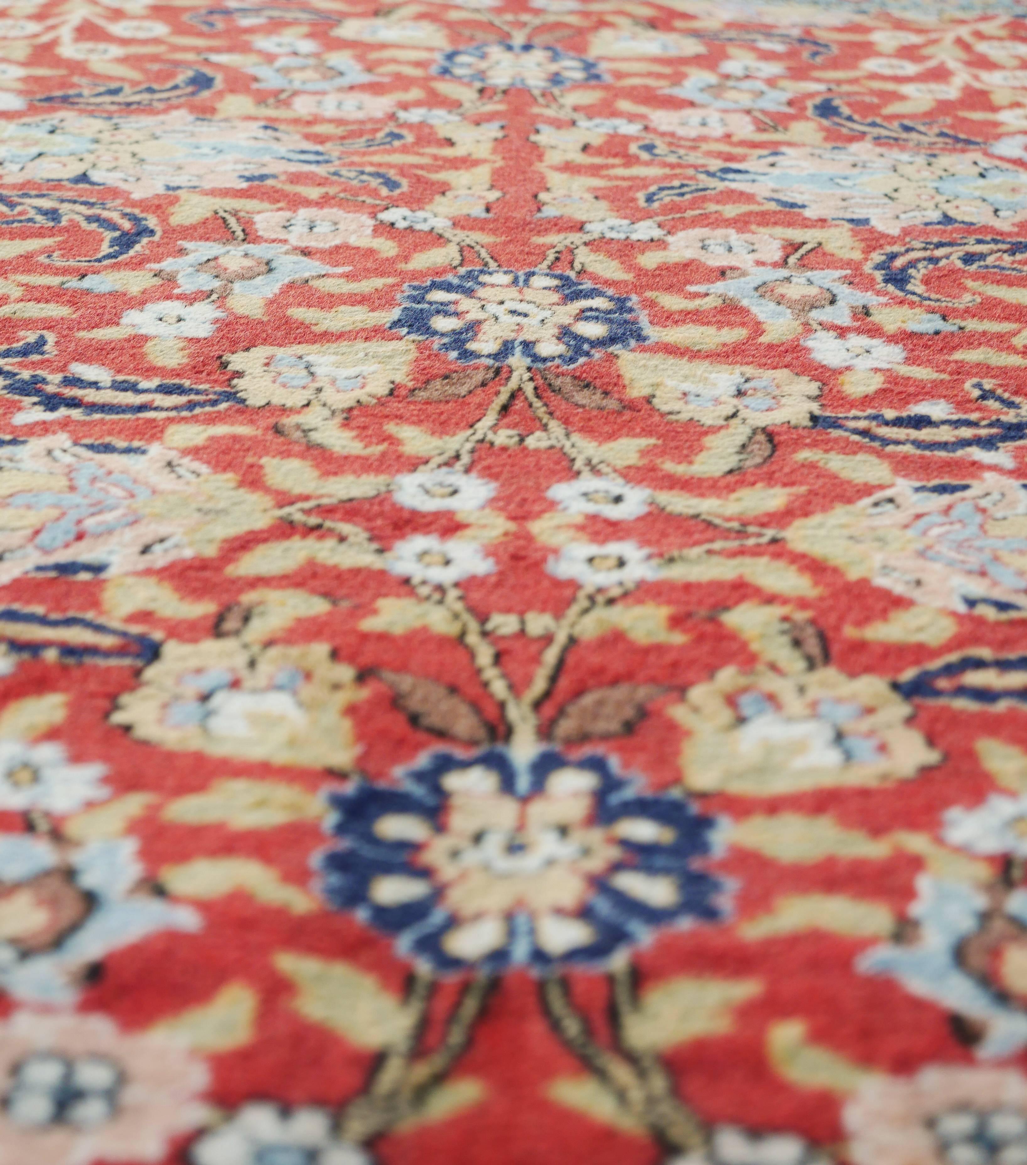 Vintage Wool Turkish Hereke Carpet For Sale 6