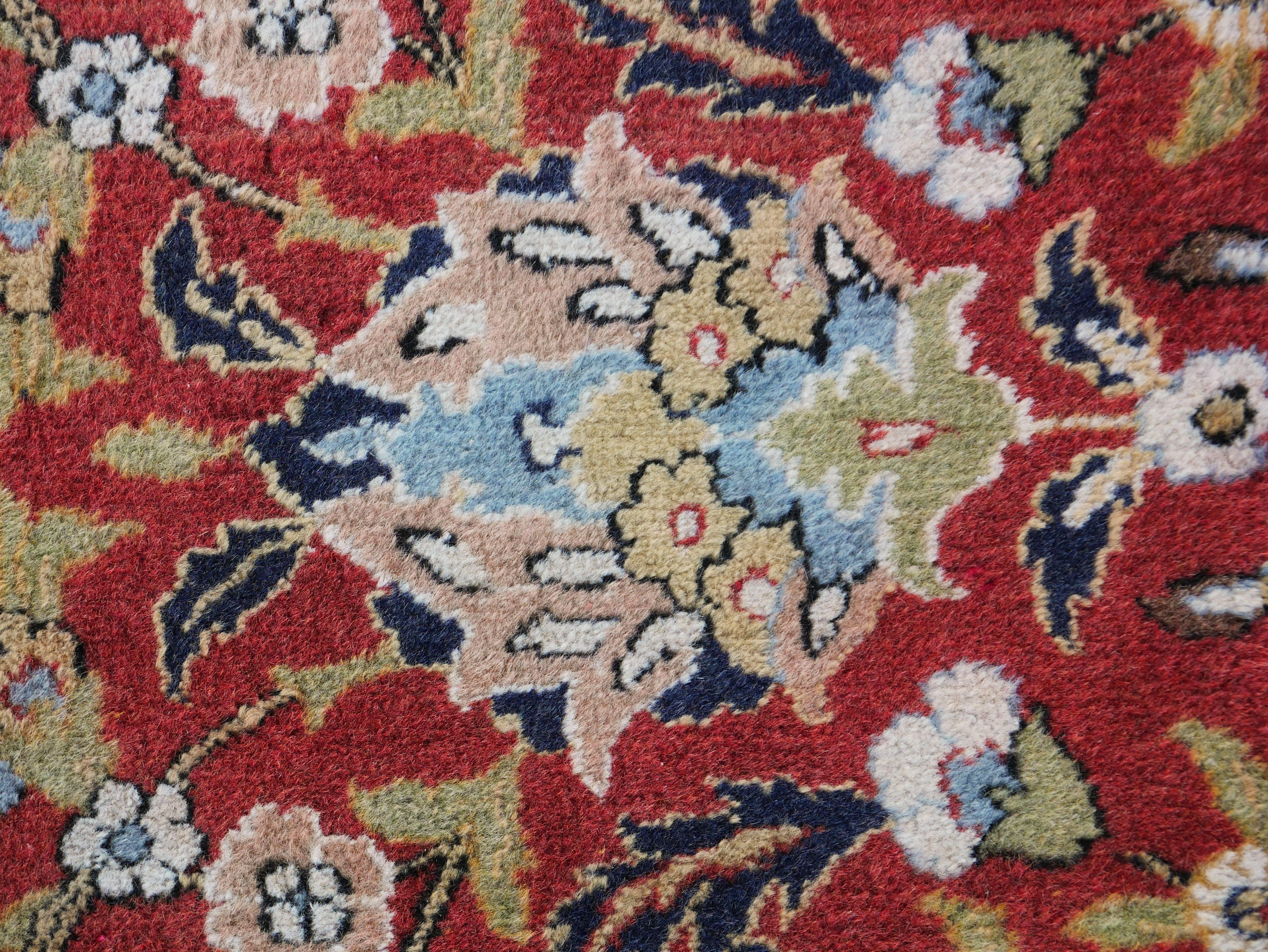 Vintage Wool Turkish Hereke Carpet For Sale 9