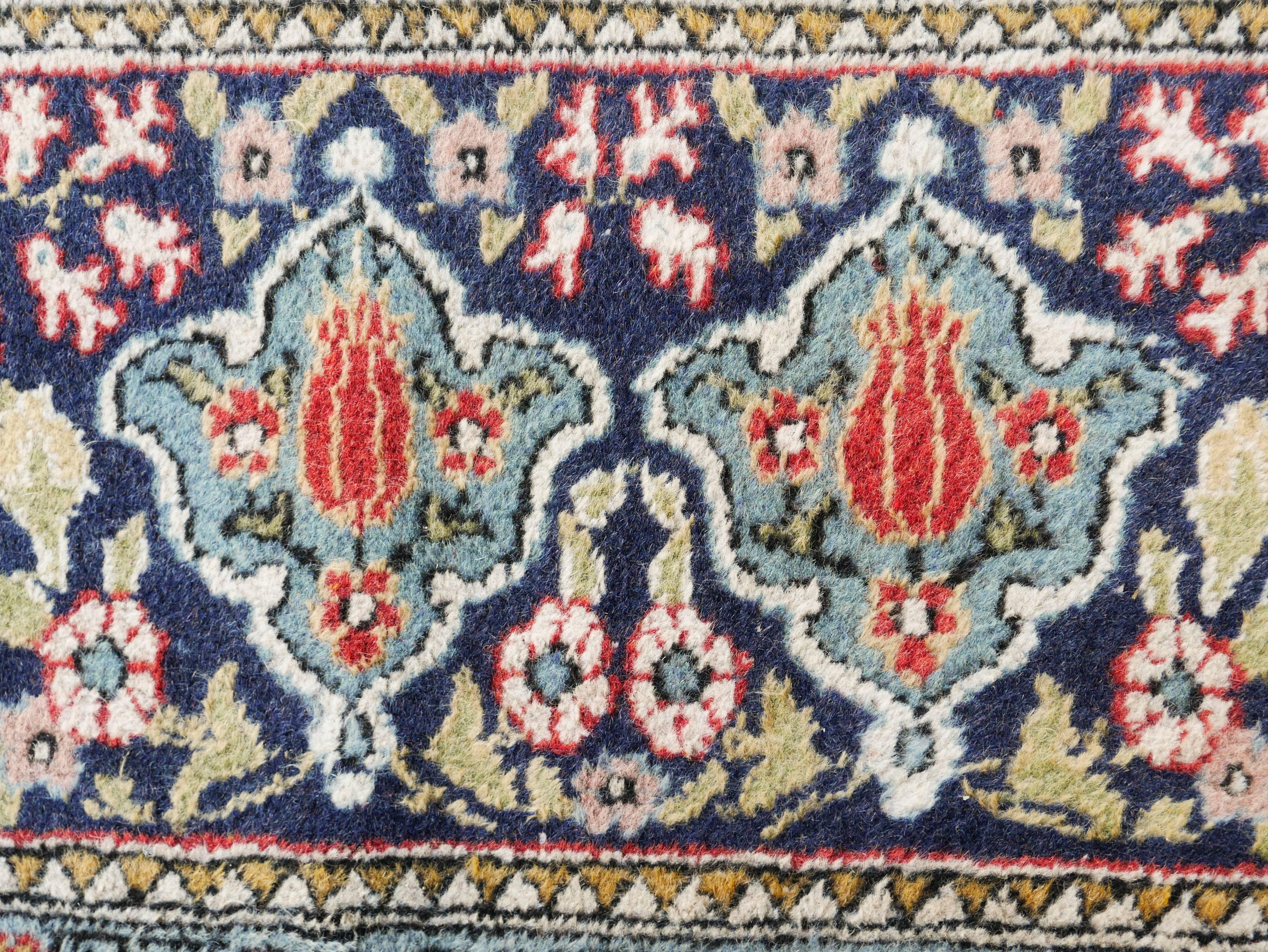 Vintage Wool Turkish Hereke Carpet For Sale 11