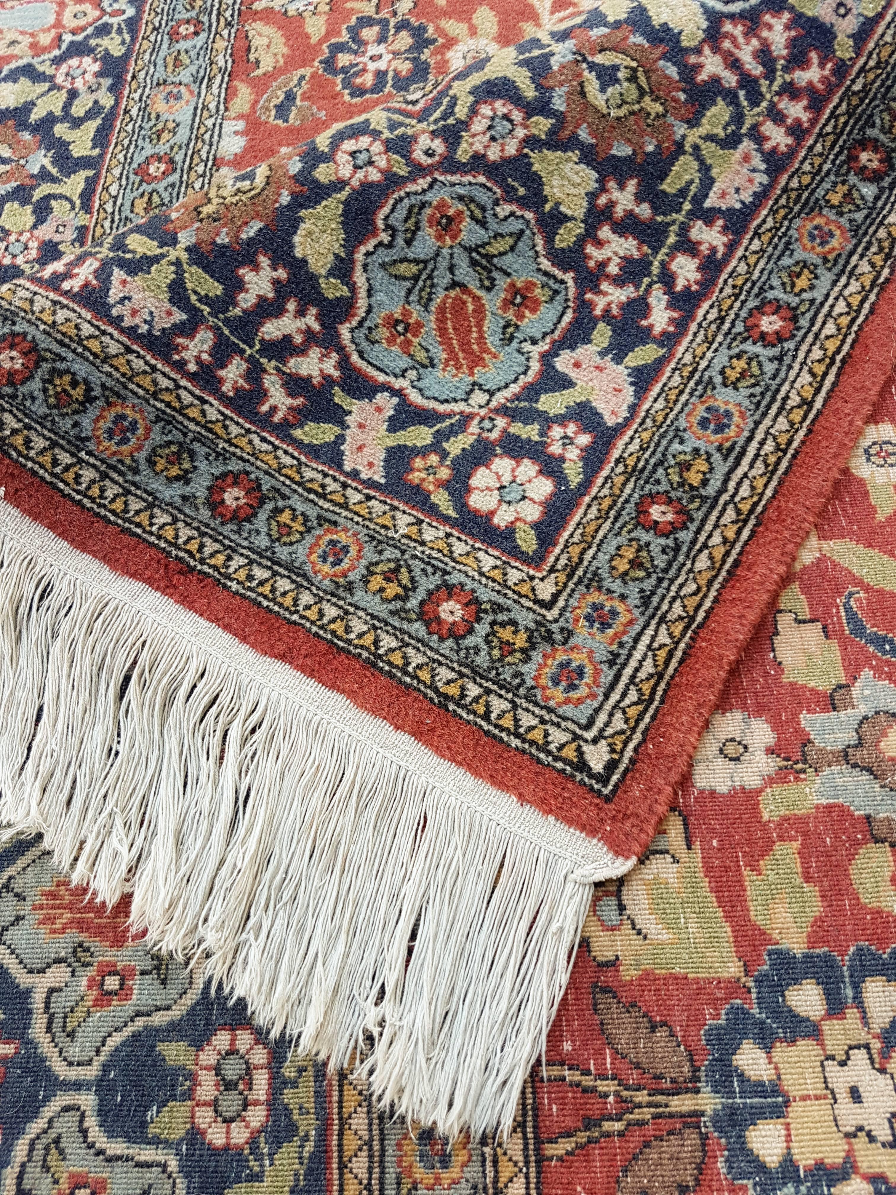 Vintage Wool Turkish Hereke Carpet For Sale 3