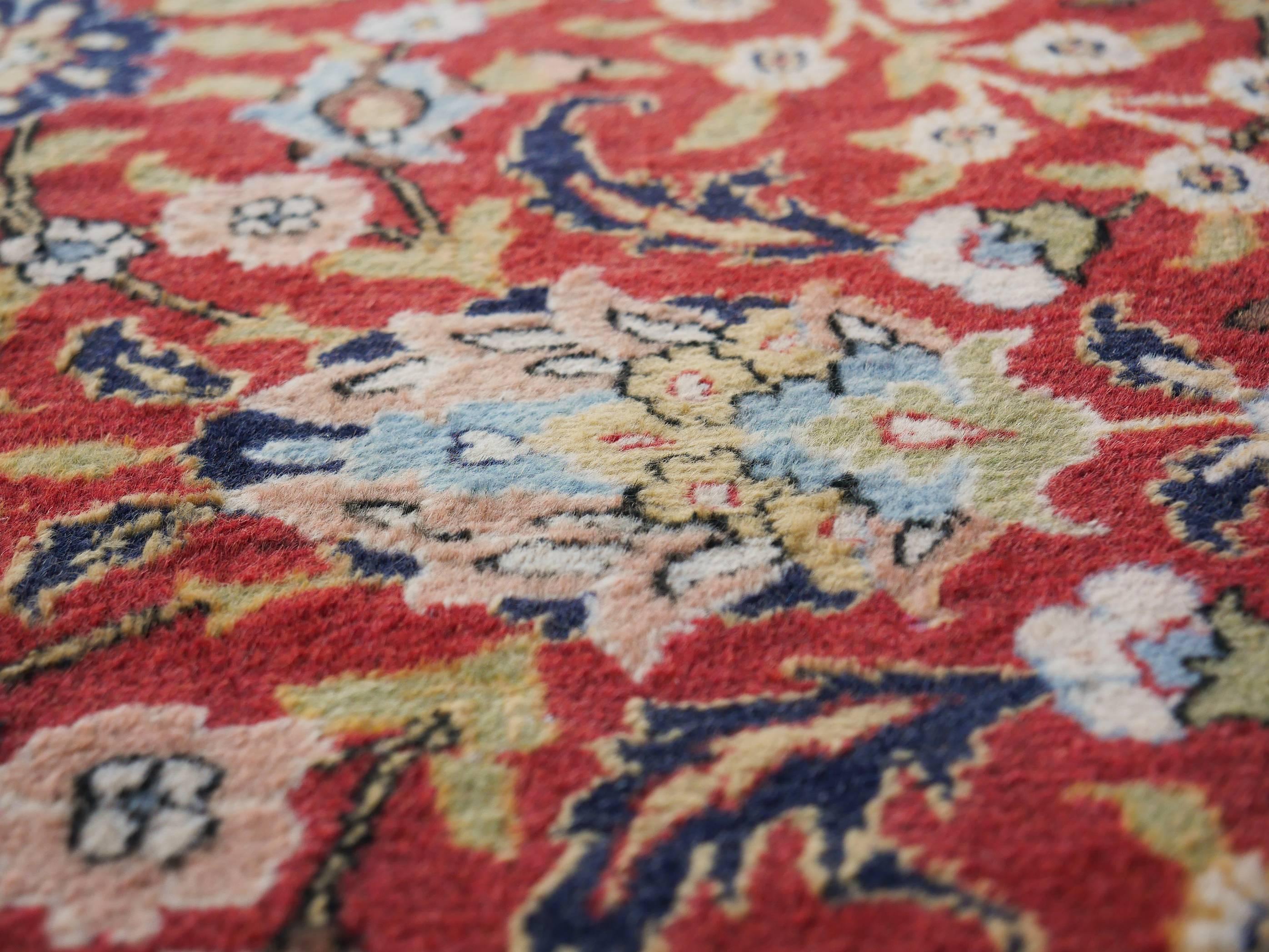 Vintage Wool Turkish Hereke Carpet For Sale 5
