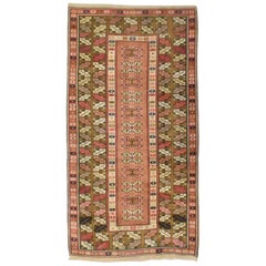 Vintage Wool Turkish Milas Style Woven Made Rug