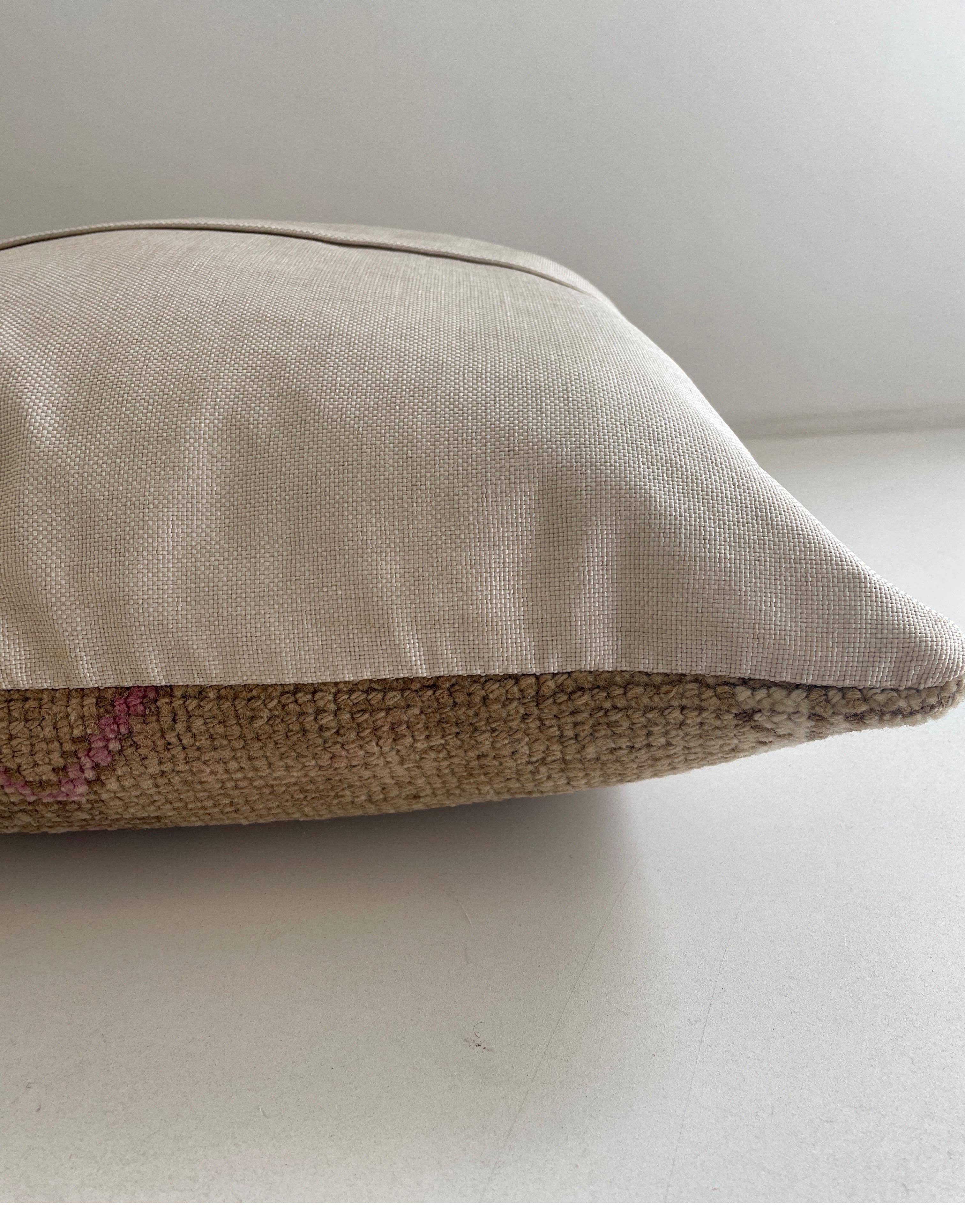 Cuscino tappeto turco in lana vintage in vendita 1