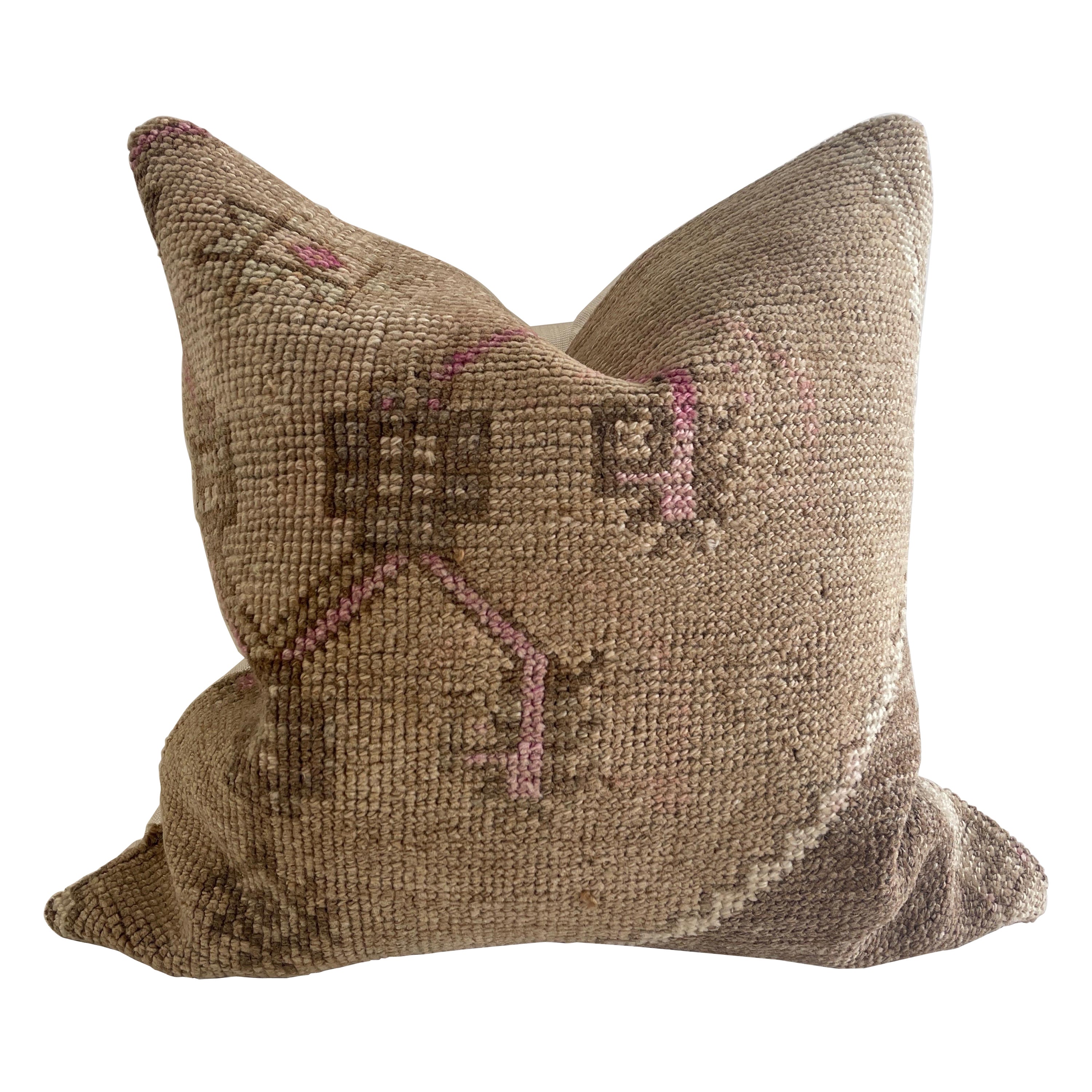 Cuscino tappeto turco in lana vintage