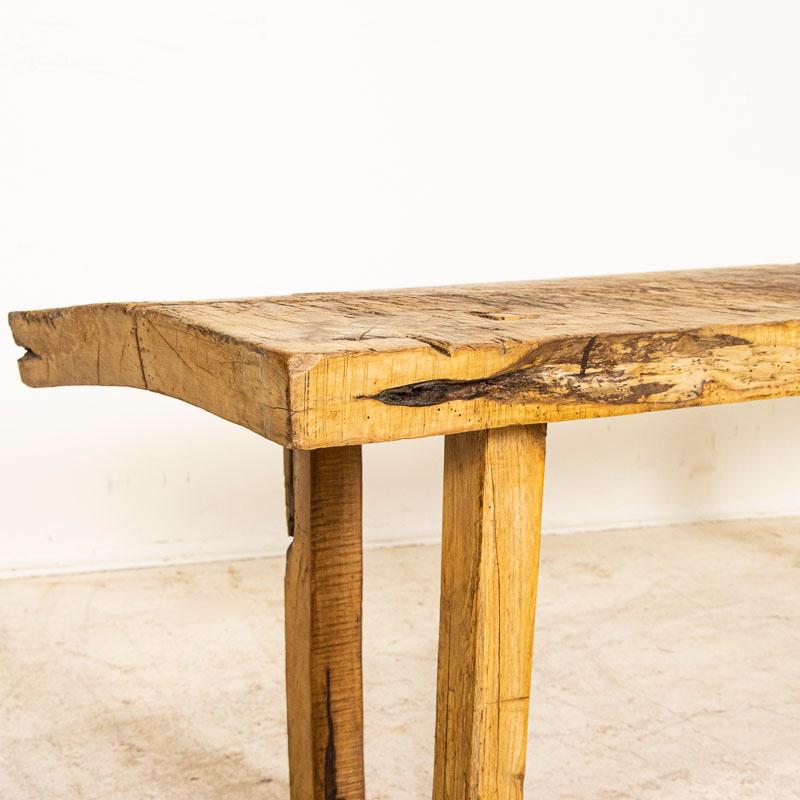 Wood Vintage Work Table Rustic Coffee Table with Square Peg Legs