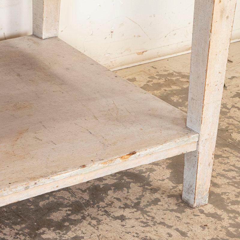 Vintage Work Table with Shelf and Drawers, Possible Small Kitchen Island In Good Condition In Round Top, TX
