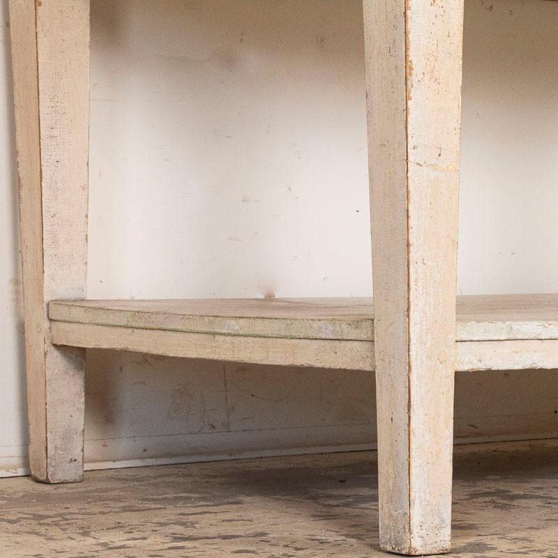 19th Century Vintage Work Table with Shelf and Drawers, Possible Small Kitchen Island