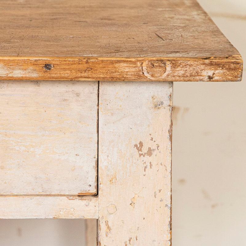 Wood Vintage Work Table with Shelf and Drawers, Possible Small Kitchen Island