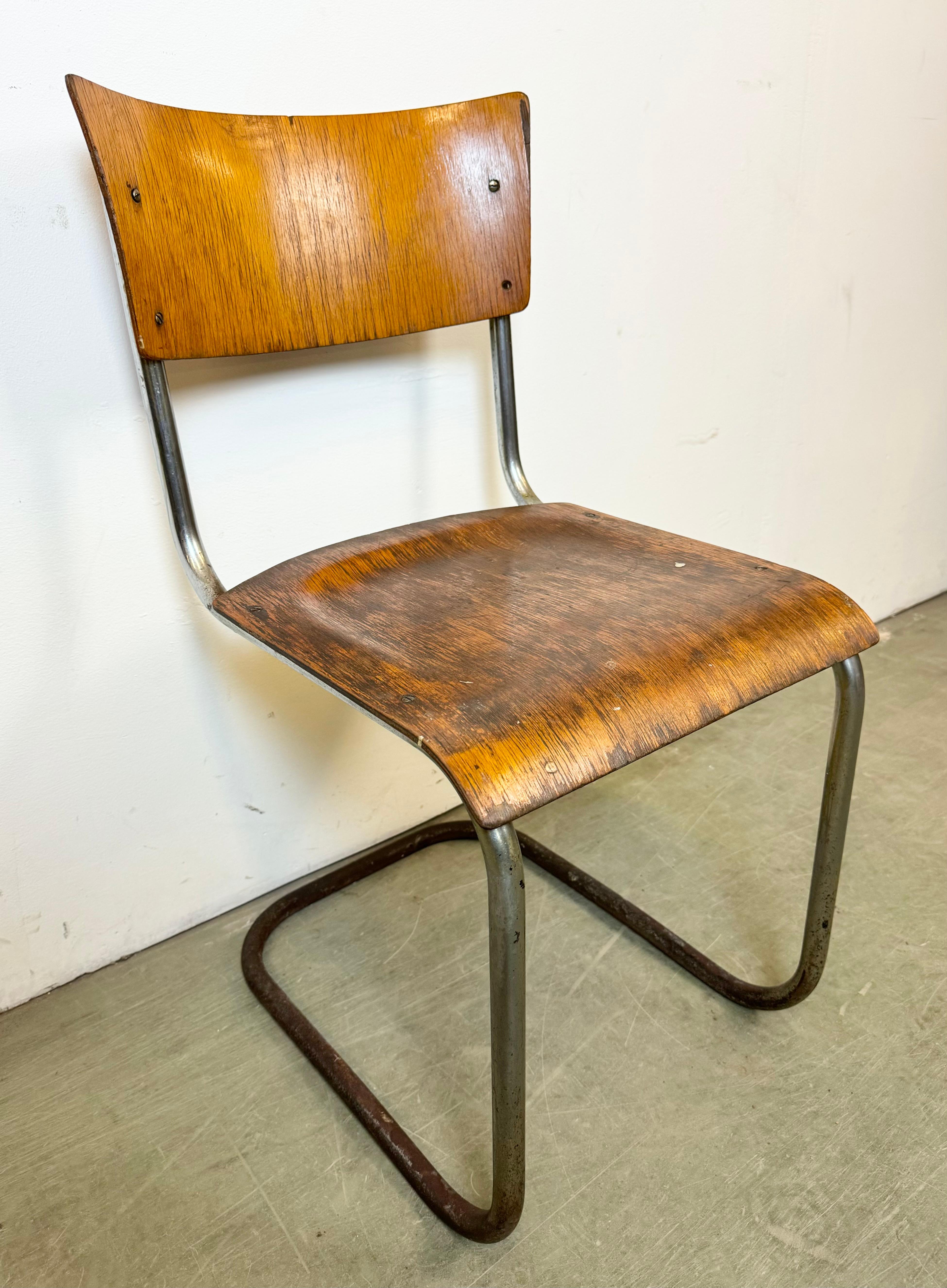 Czech Vintage Workshop Chair, 1960s For Sale