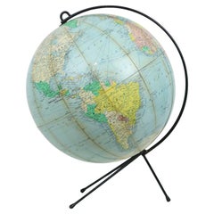 Vintage World Globe 1950s Girard Barrère et Thomas