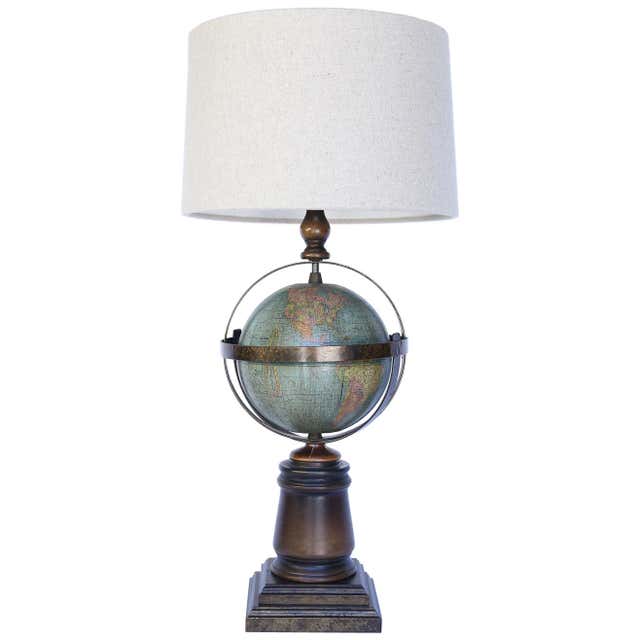 Vintage World Globe Lamp At 1stDibs Vintage world globe lamp at 1stdibs