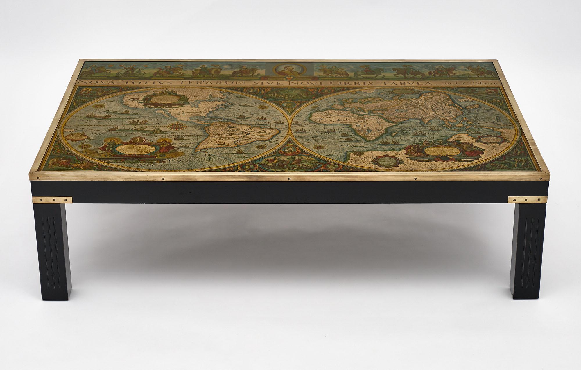 old world map coffee table