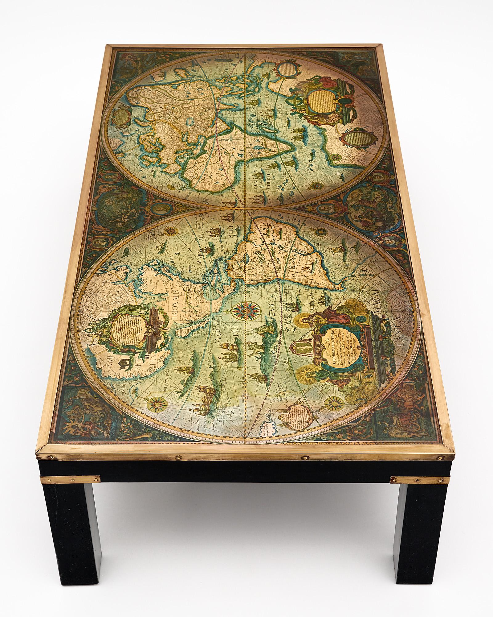Vintage World Map Coffee Table 1