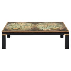 Vintage World Map Coffee Table