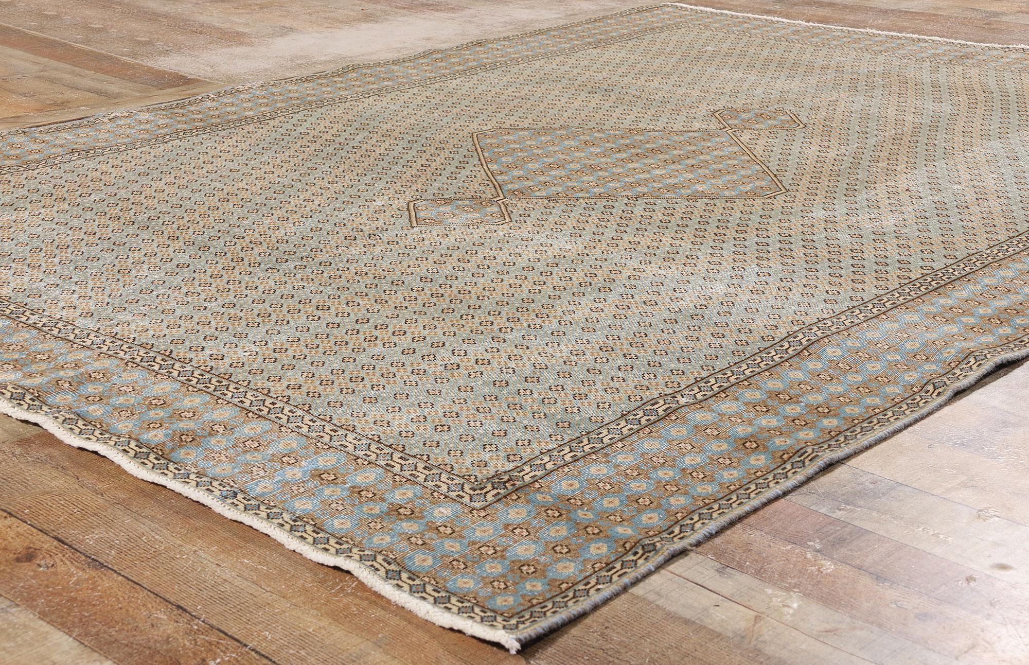 XX secolo Tappeto persiano Kerman del 1950 con stile rustico moderno in vendita
