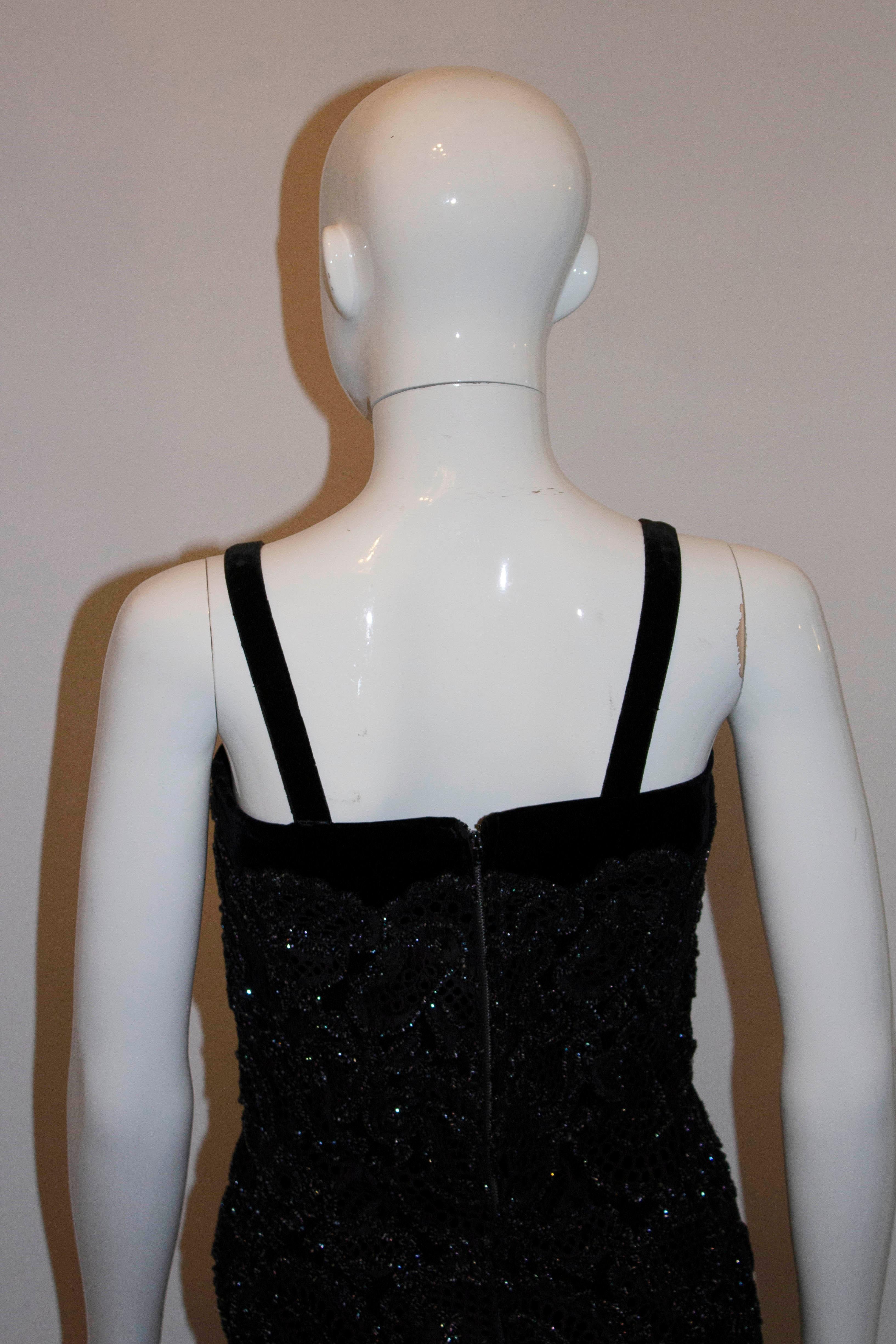 Women's Vintage Worth Black Cocktail Dress For Sale