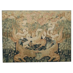 Vintage Woven Animalia Tapestry 7.5X5.4