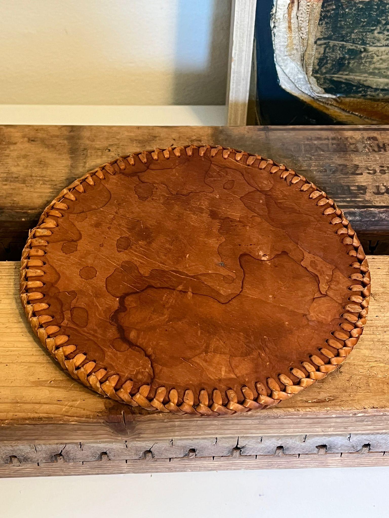 Vintage Woven Beaded placement coaster Decor. For Sale 1