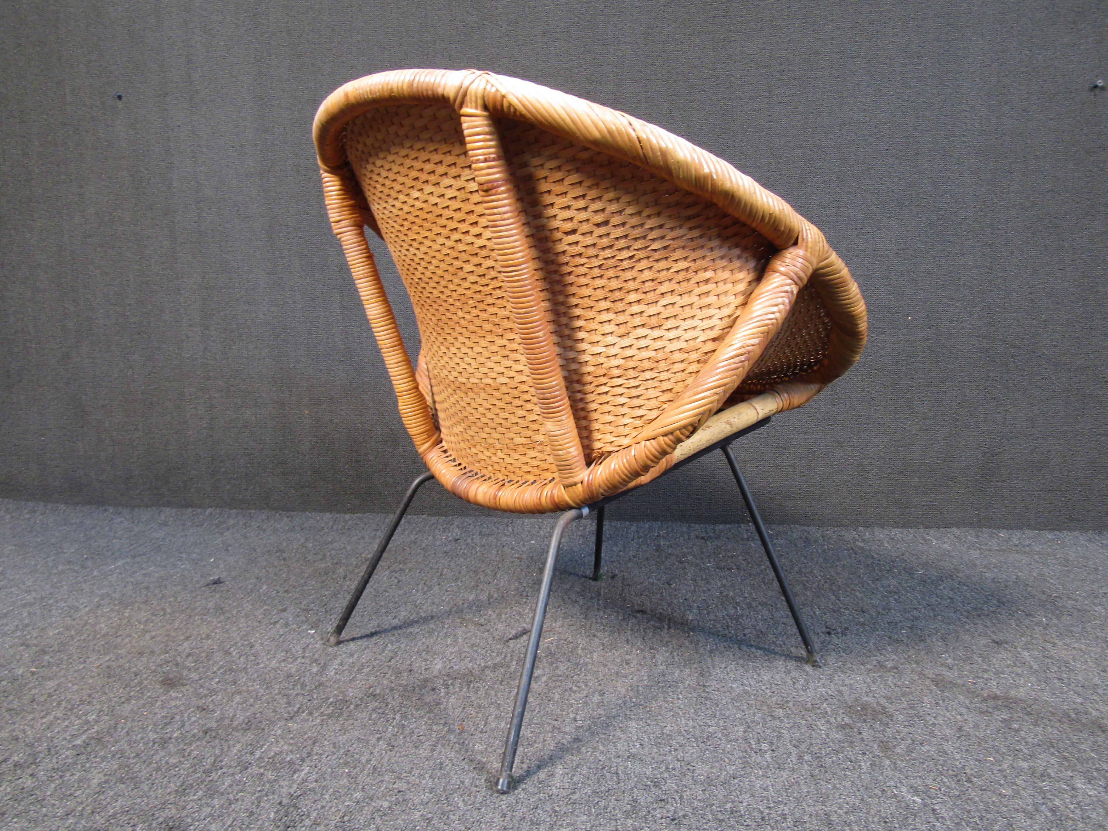 Vintage Woven Cane Chair 6