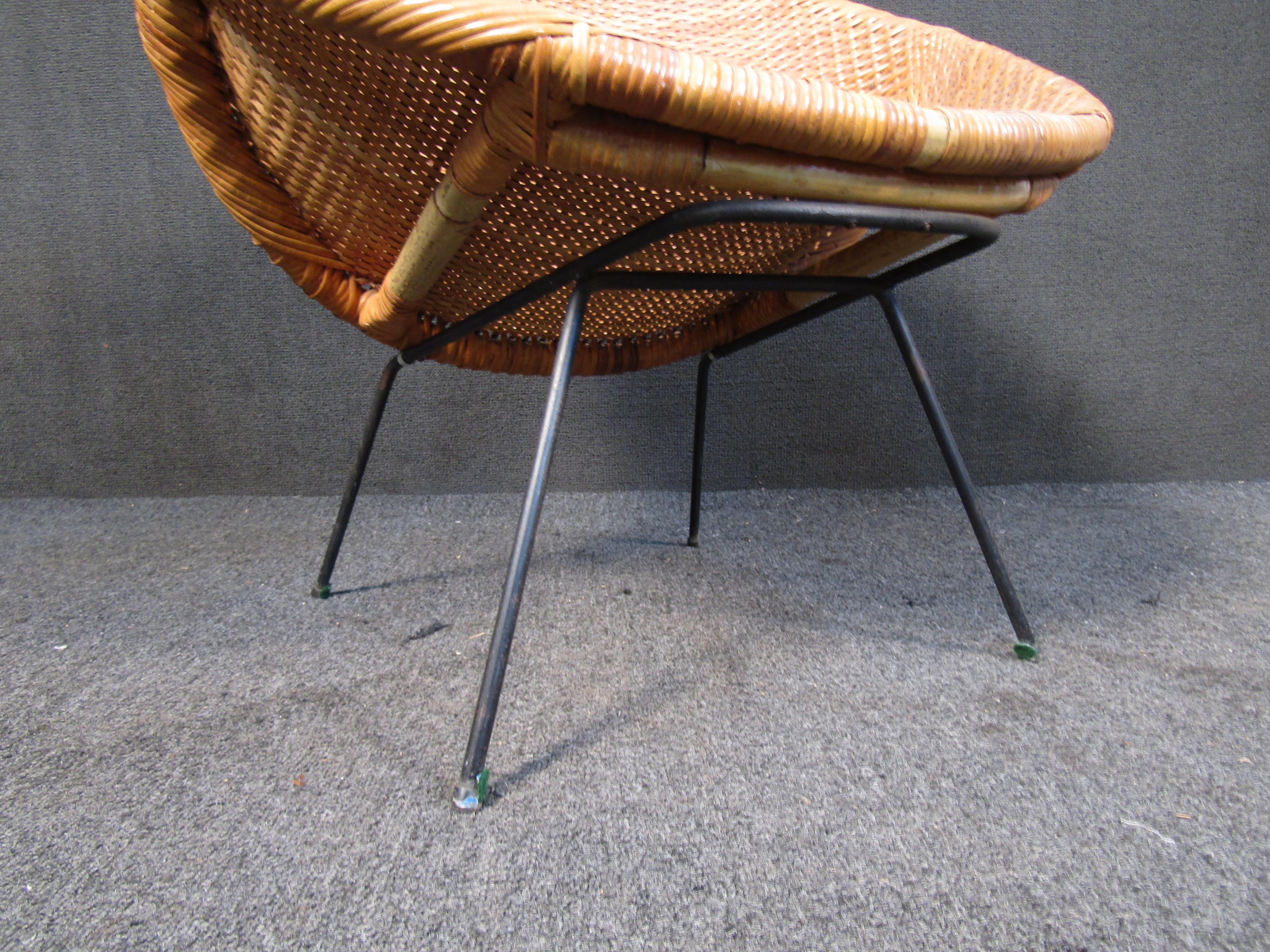 Vintage Woven Cane Chair 1