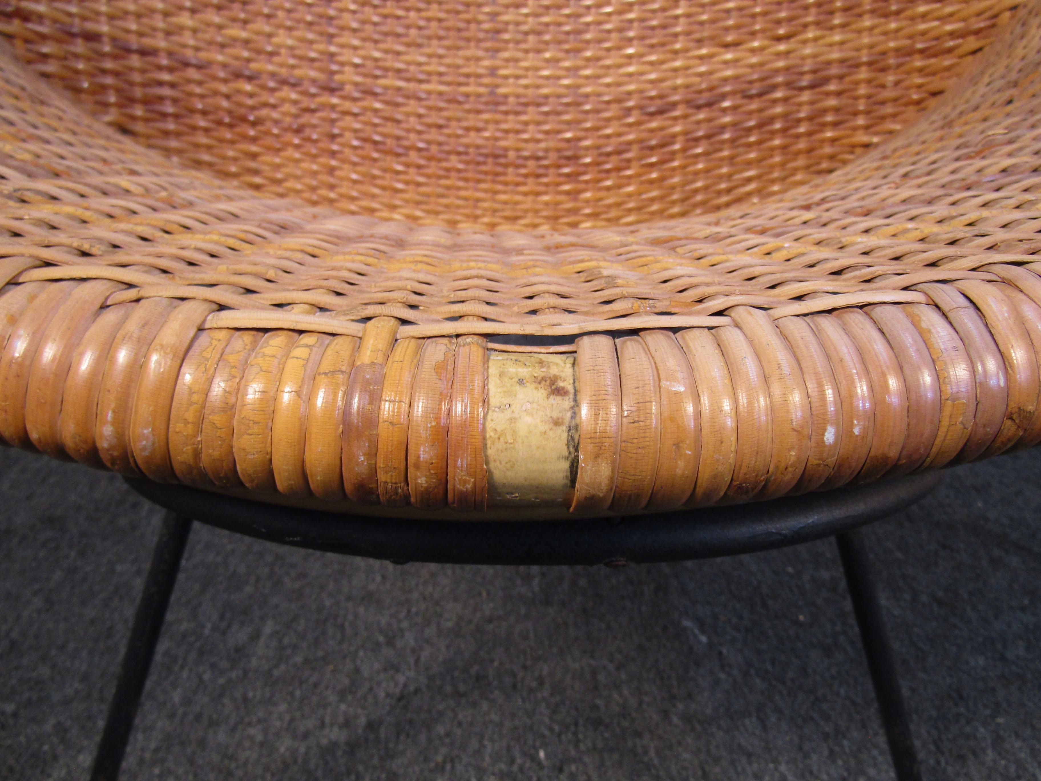 Vintage Woven Cane Chair 3