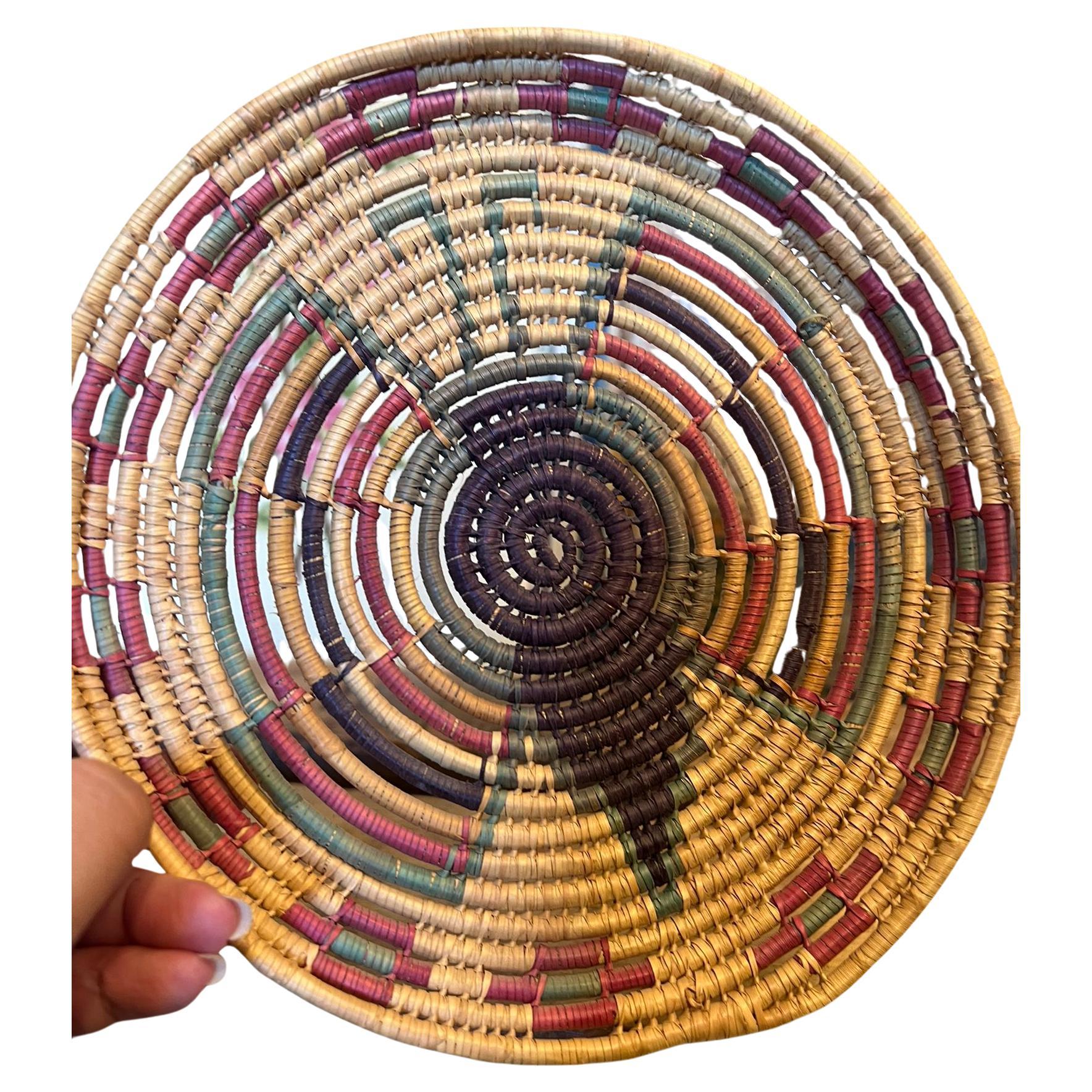 Vintage Woven Coil Basket.