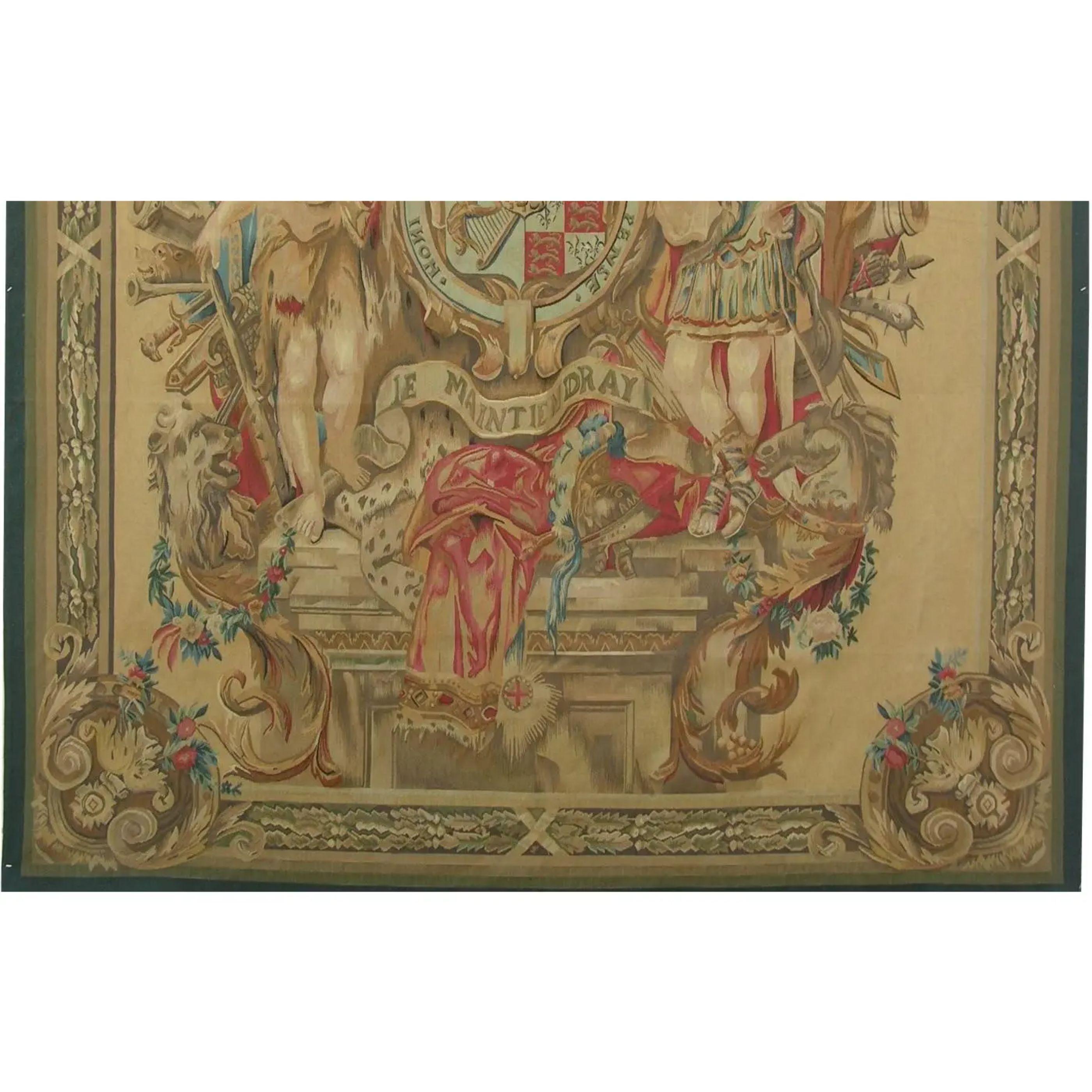 Empire Vintage Woven Crest Tapestry 7.6X6.3 For Sale