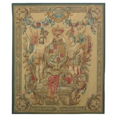 Vintage Woven Crest Tapestry 7.6X6.3