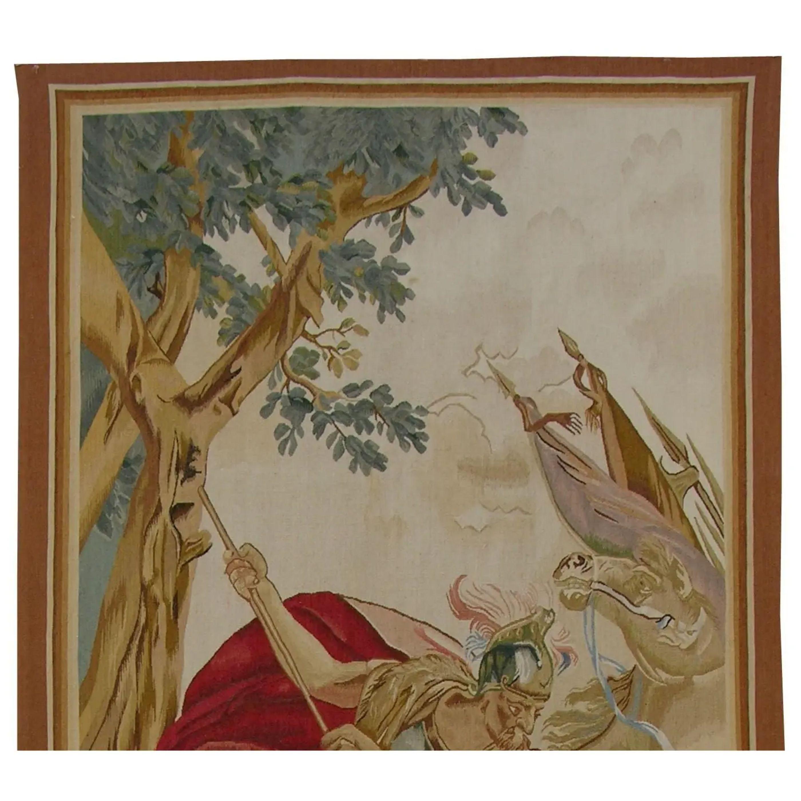 Empire Vintage Woven Fight Scene Tapestry 8.0X3.6 For Sale