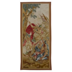 Vintage Woven Fight Scene Tapestry 8.0X3.6