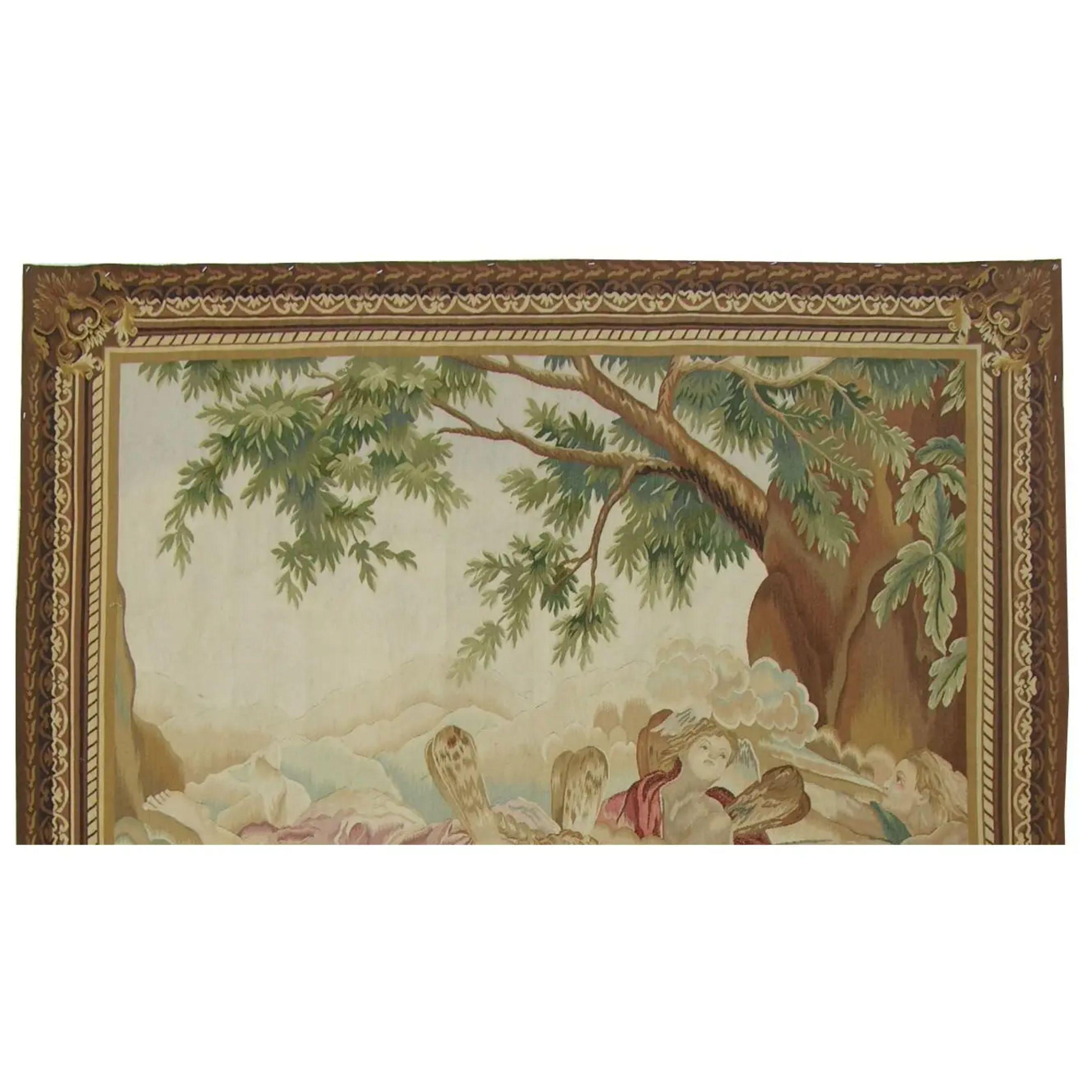 Empire Vintage Woven Figural Tapestry 7.8X5.6 For Sale