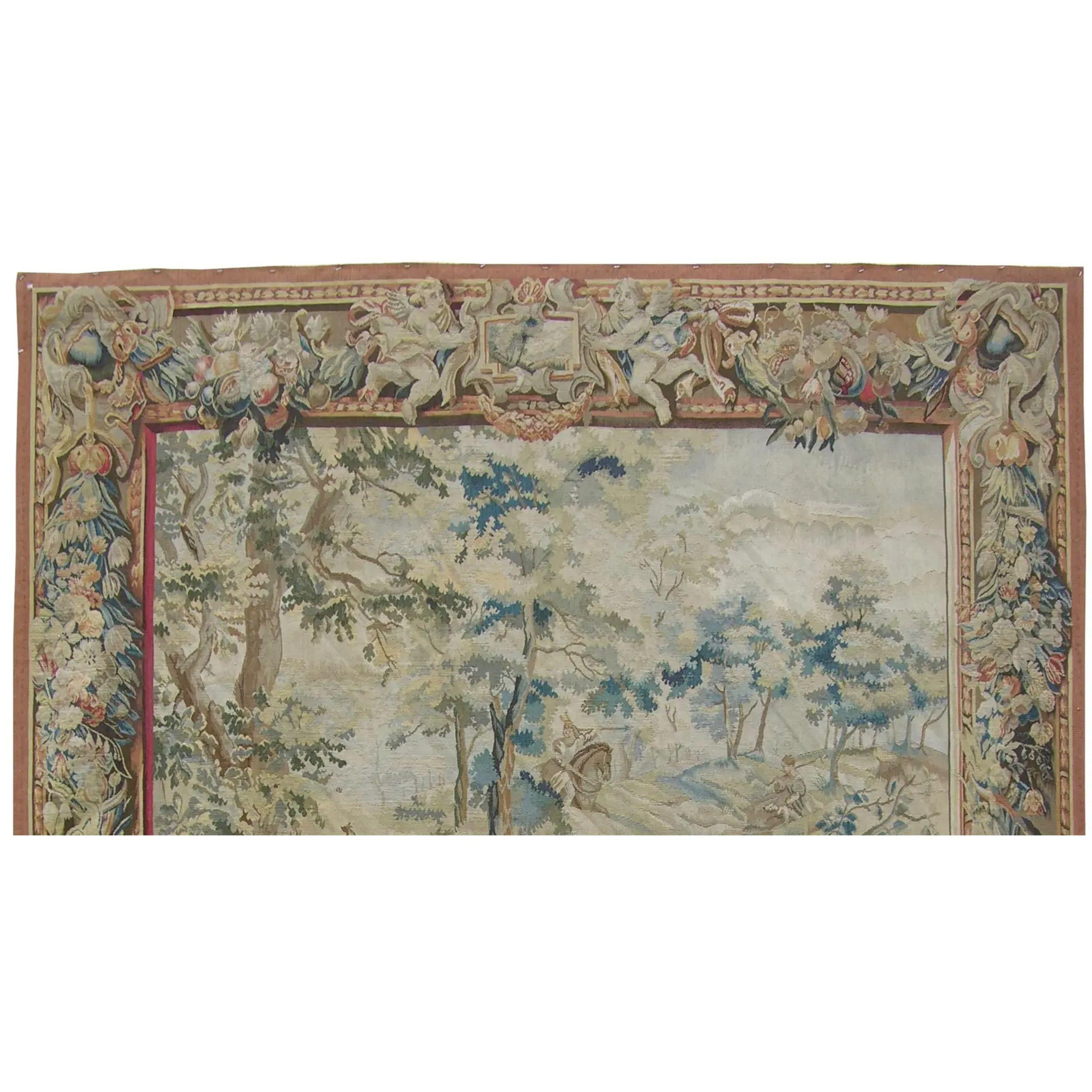 Empire Vintage Woven Forrest Tapestry 7.2X6.0 For Sale