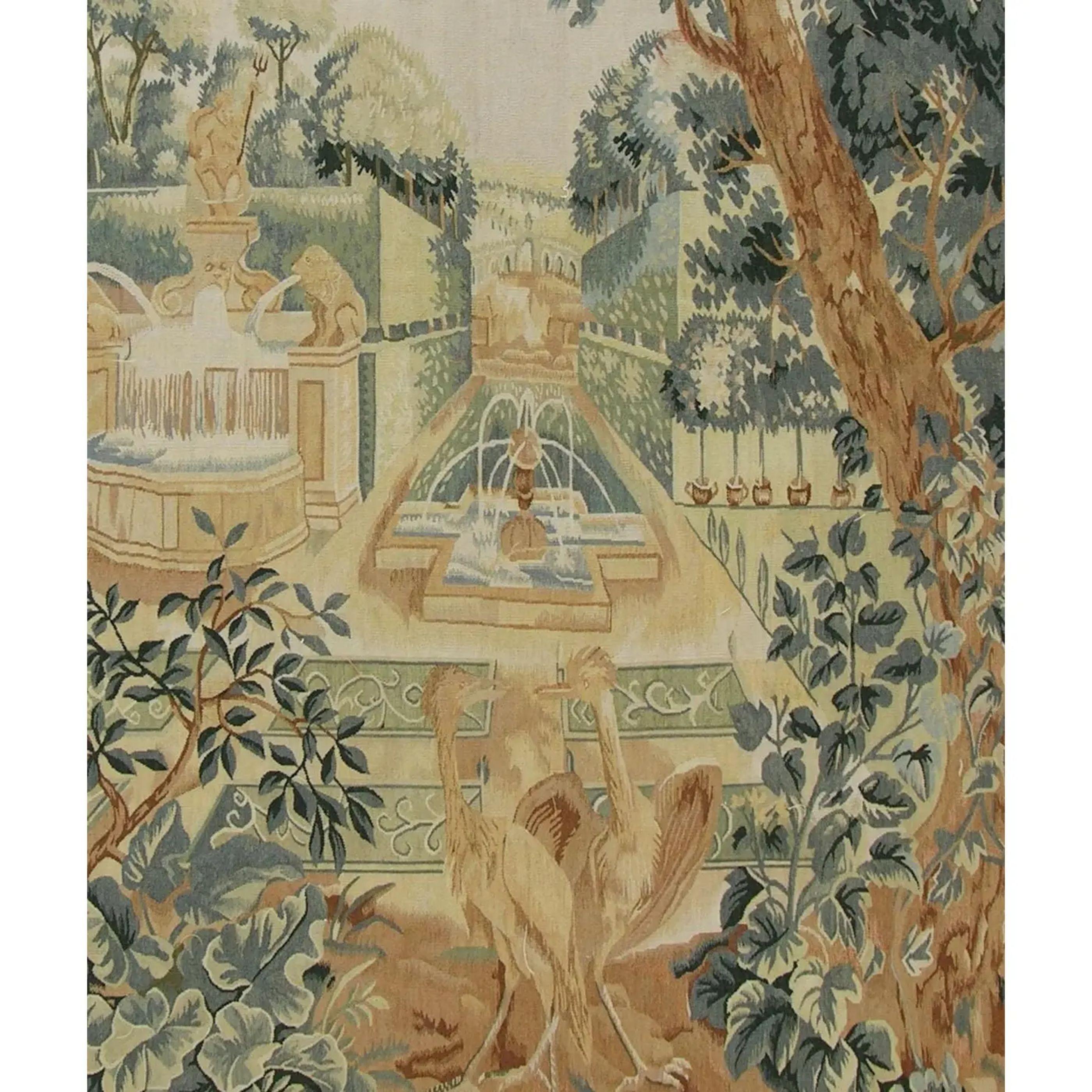 Empire Vintage Woven Fountain Tapestry 7.2X5.5 For Sale