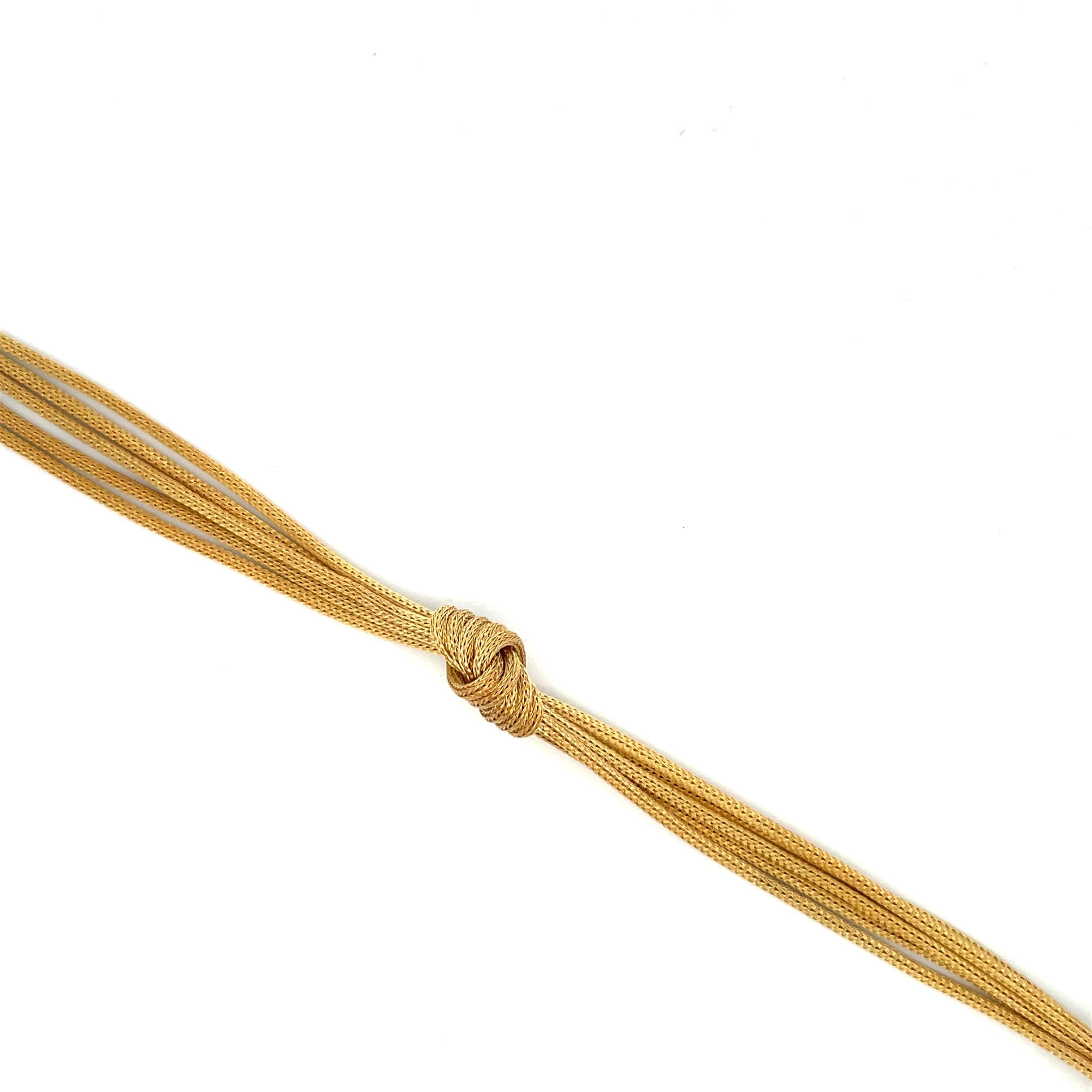 Vintage Woven Knot Multi-Strand-Armband 14,5 Gramm 14 Karat Gelbgold 5