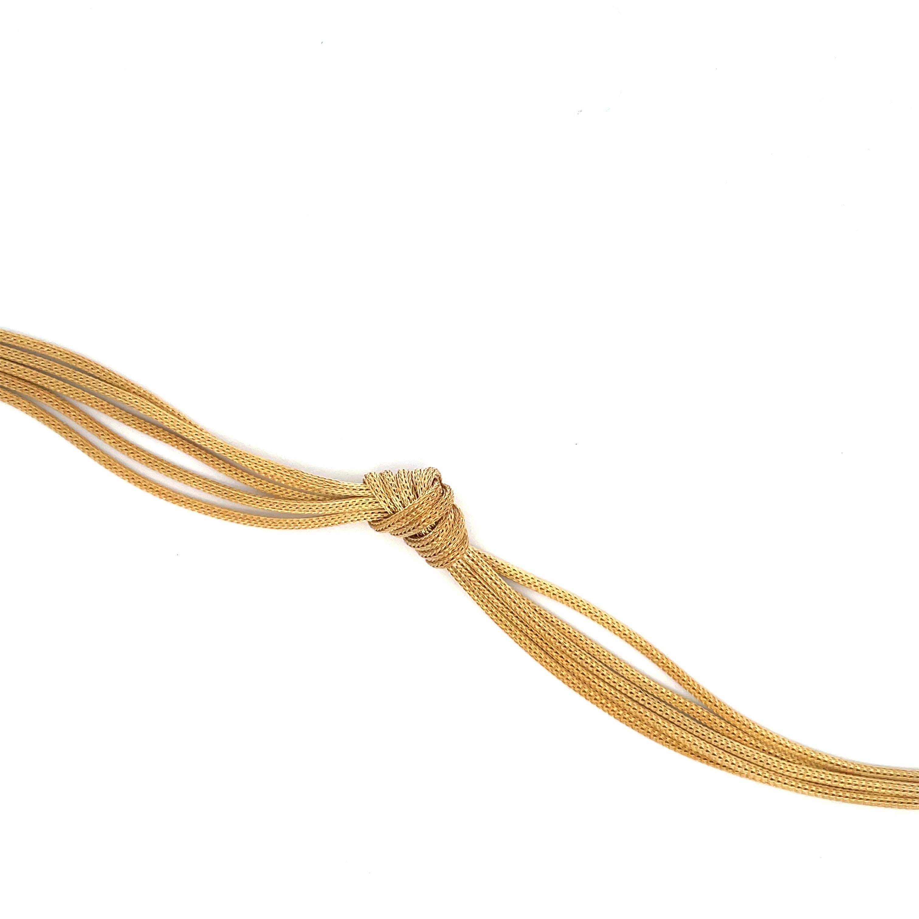 Vintage Woven Knot Multi-Strand-Armband 14,5 Gramm 14 Karat Gelbgold 6