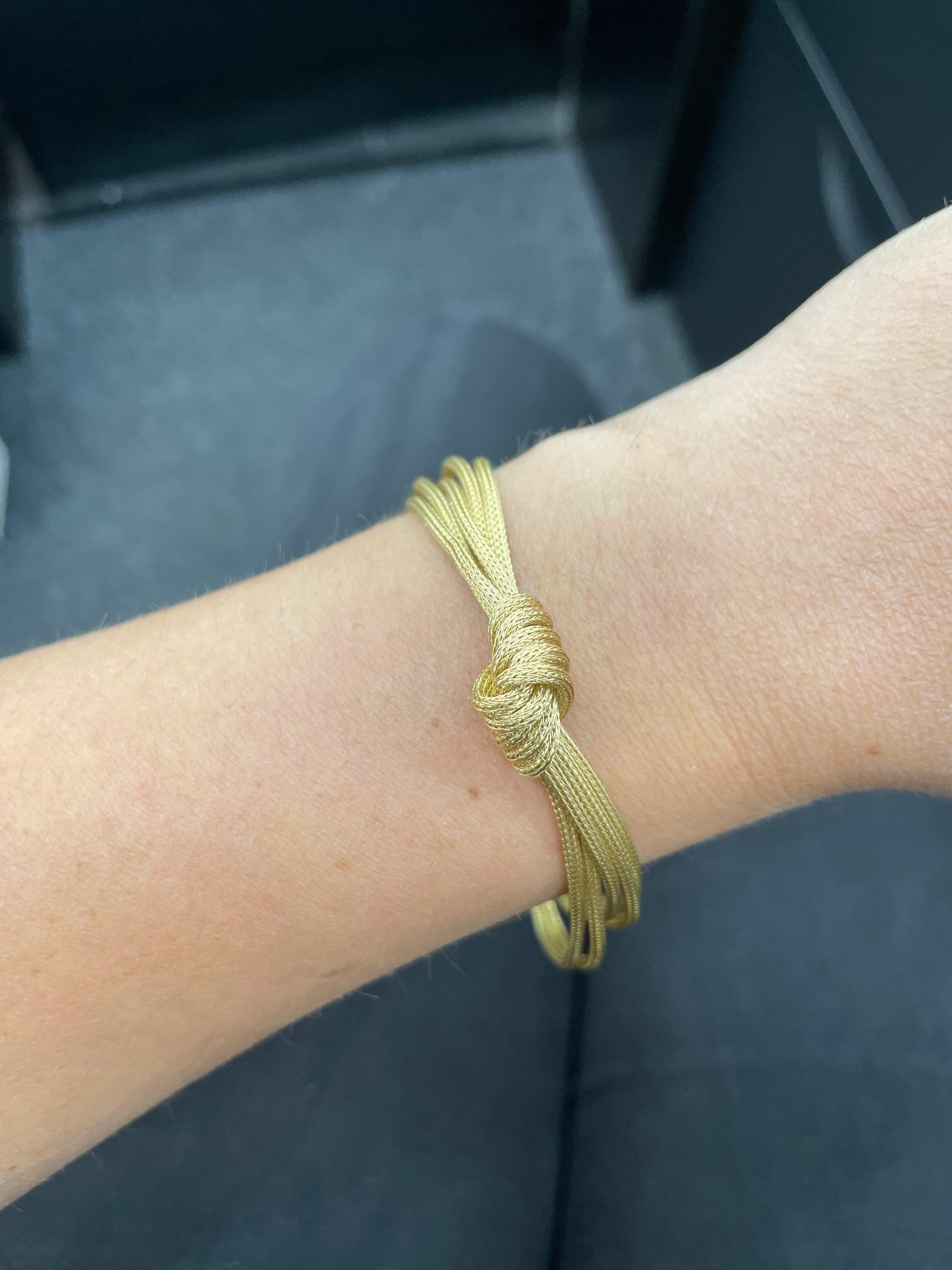 Vintage Woven Knot Multi-Strand-Armband 14,5 Gramm 14 Karat Gelbgold 12