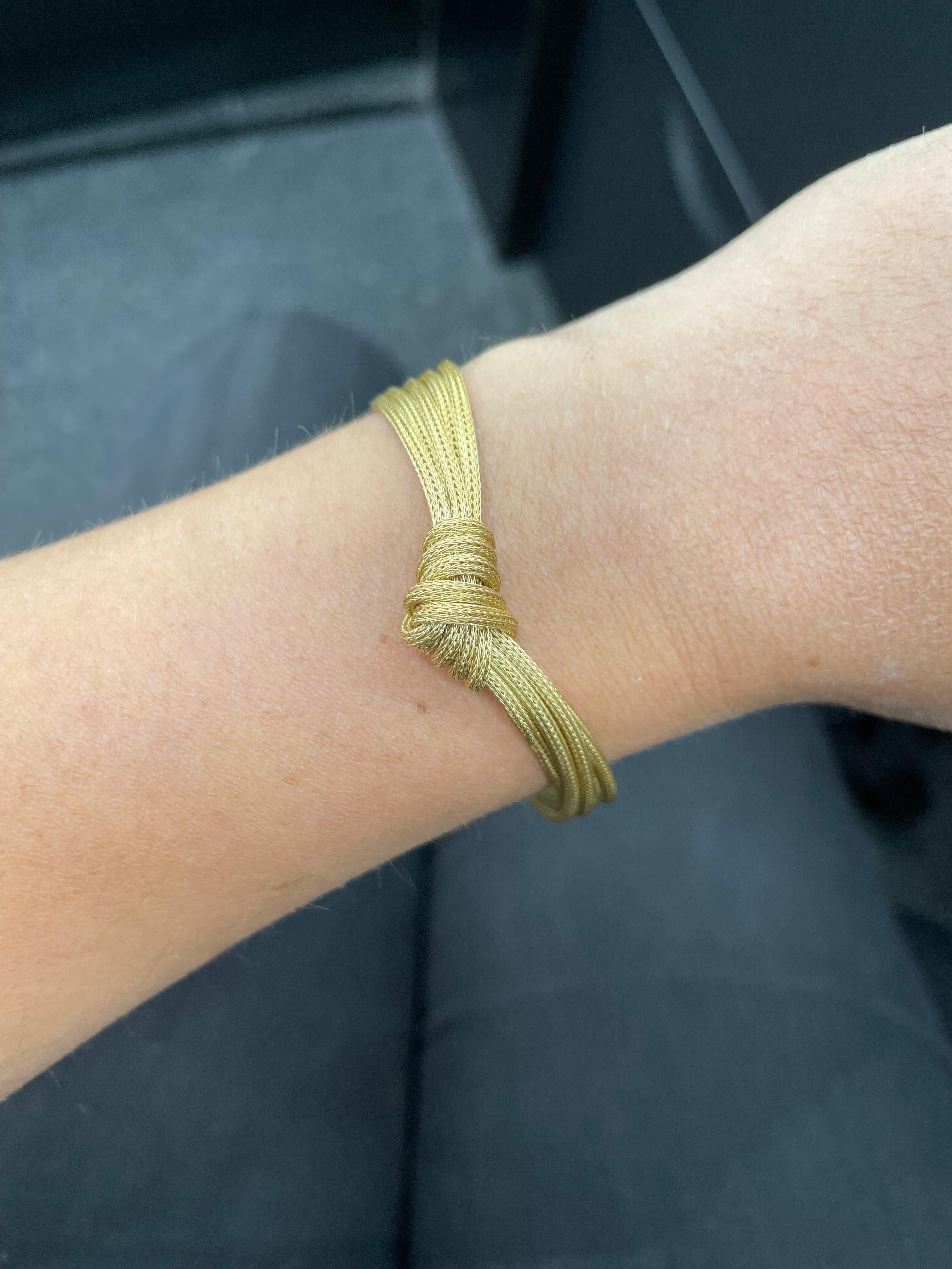 Vintage Woven Knot Multi-Strand-Armband 14,5 Gramm 14 Karat Gelbgold 13