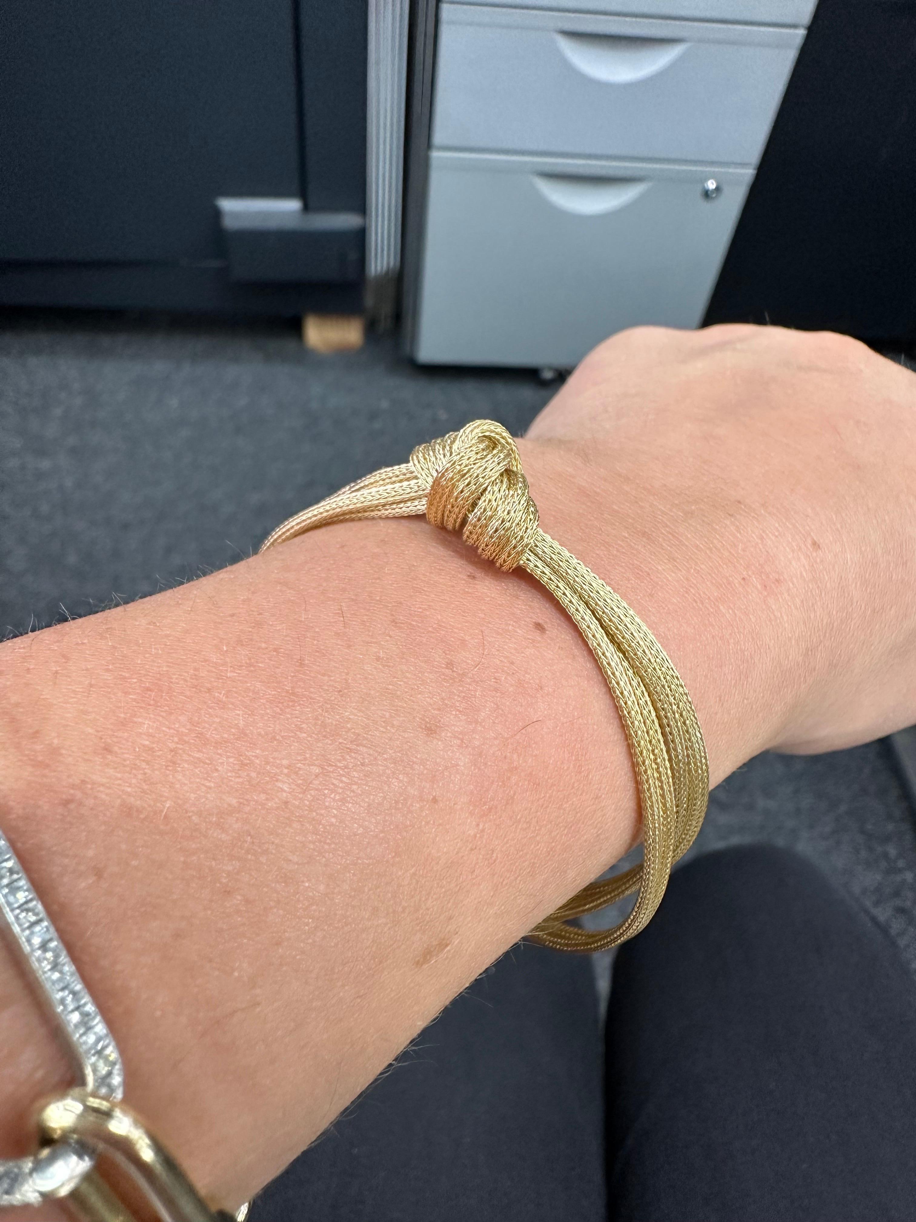Vintage Woven Knot Multi-Strand-Armband 14,5 Gramm 14 Karat Gelbgold 2