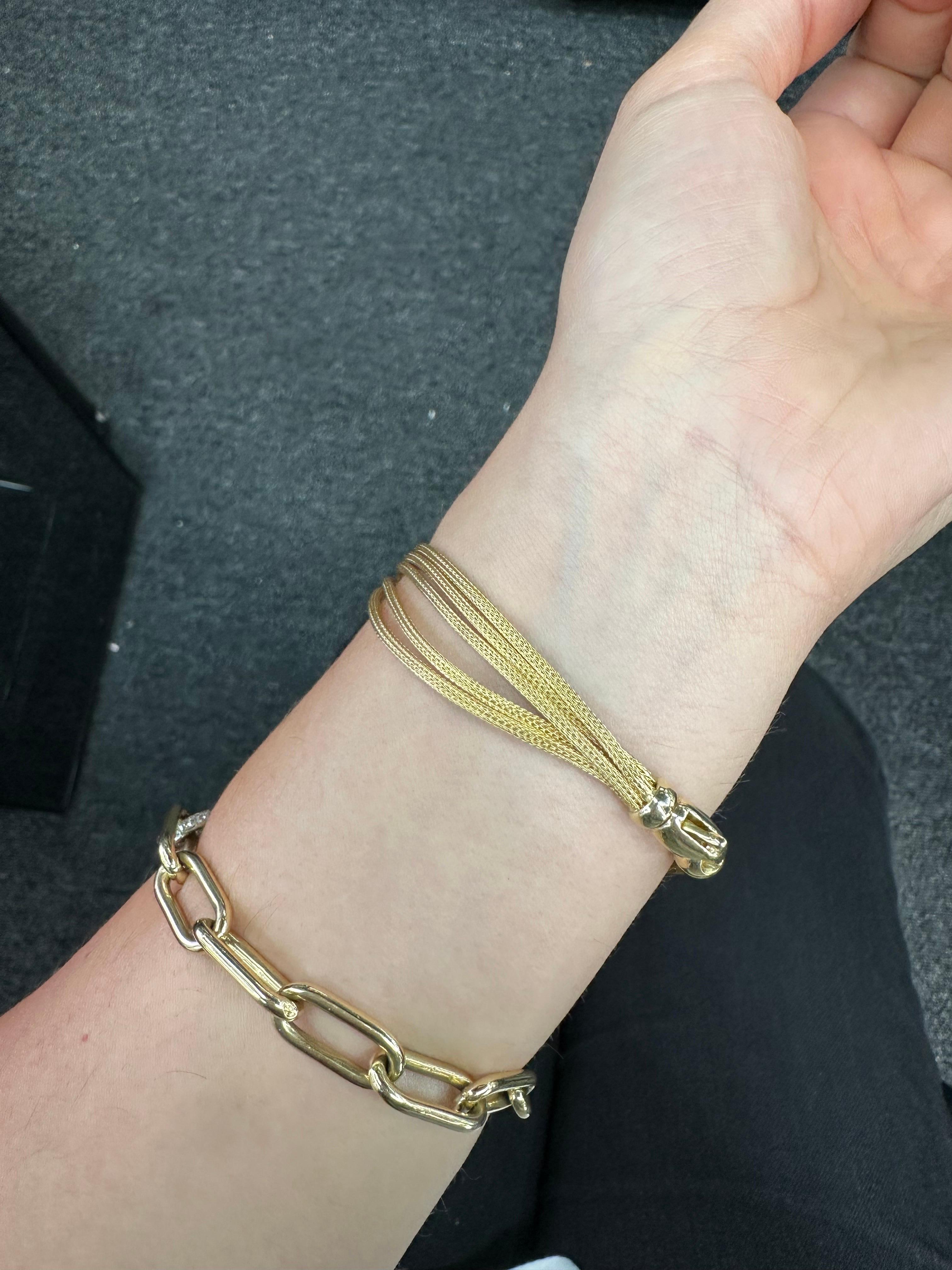 Vintage Woven Knot Multi-Strand-Armband 14,5 Gramm 14 Karat Gelbgold 3