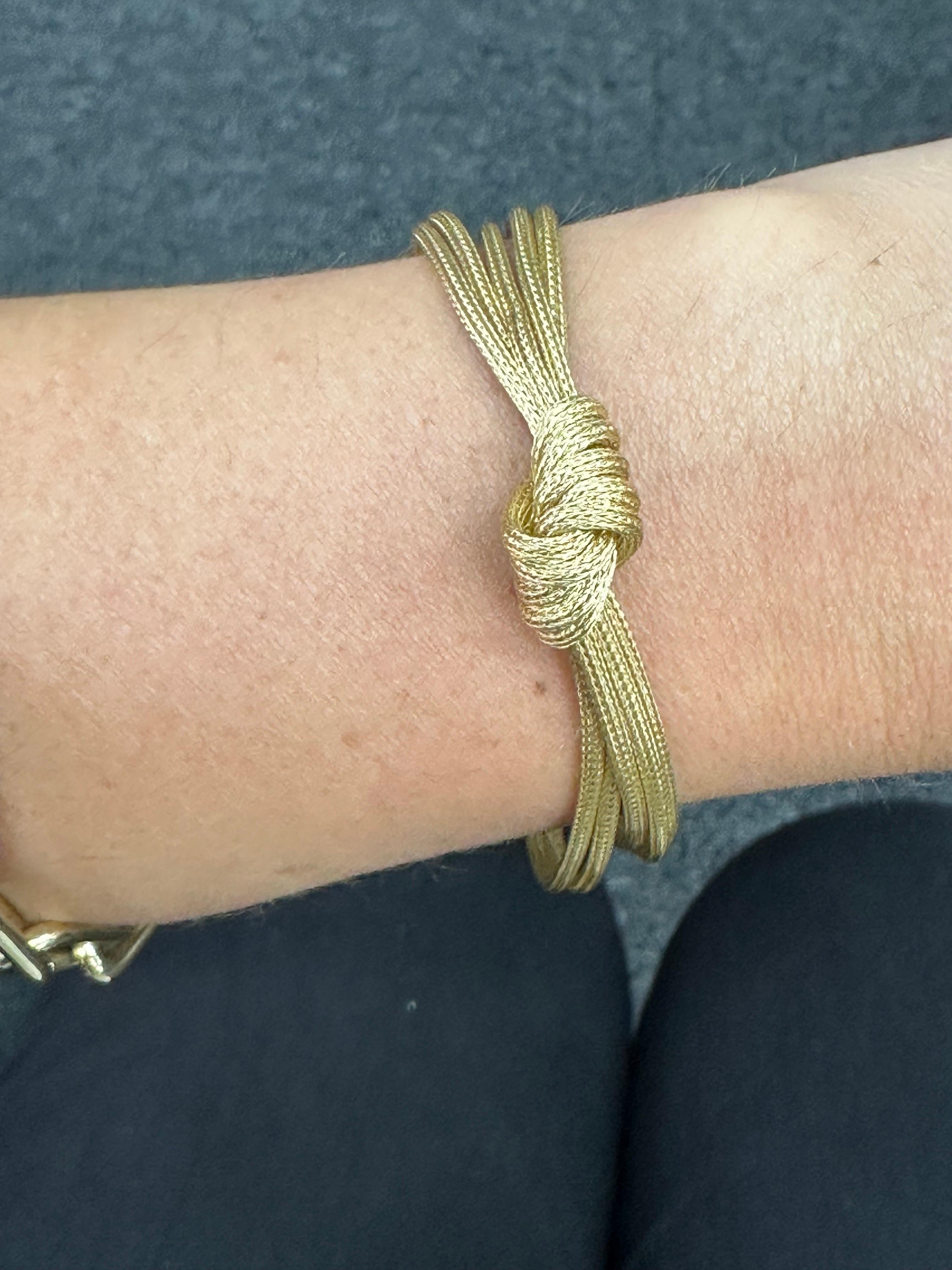 Vintage Woven Knot Multi-Strand-Armband 14,5 Gramm 14 Karat Gelbgold 4
