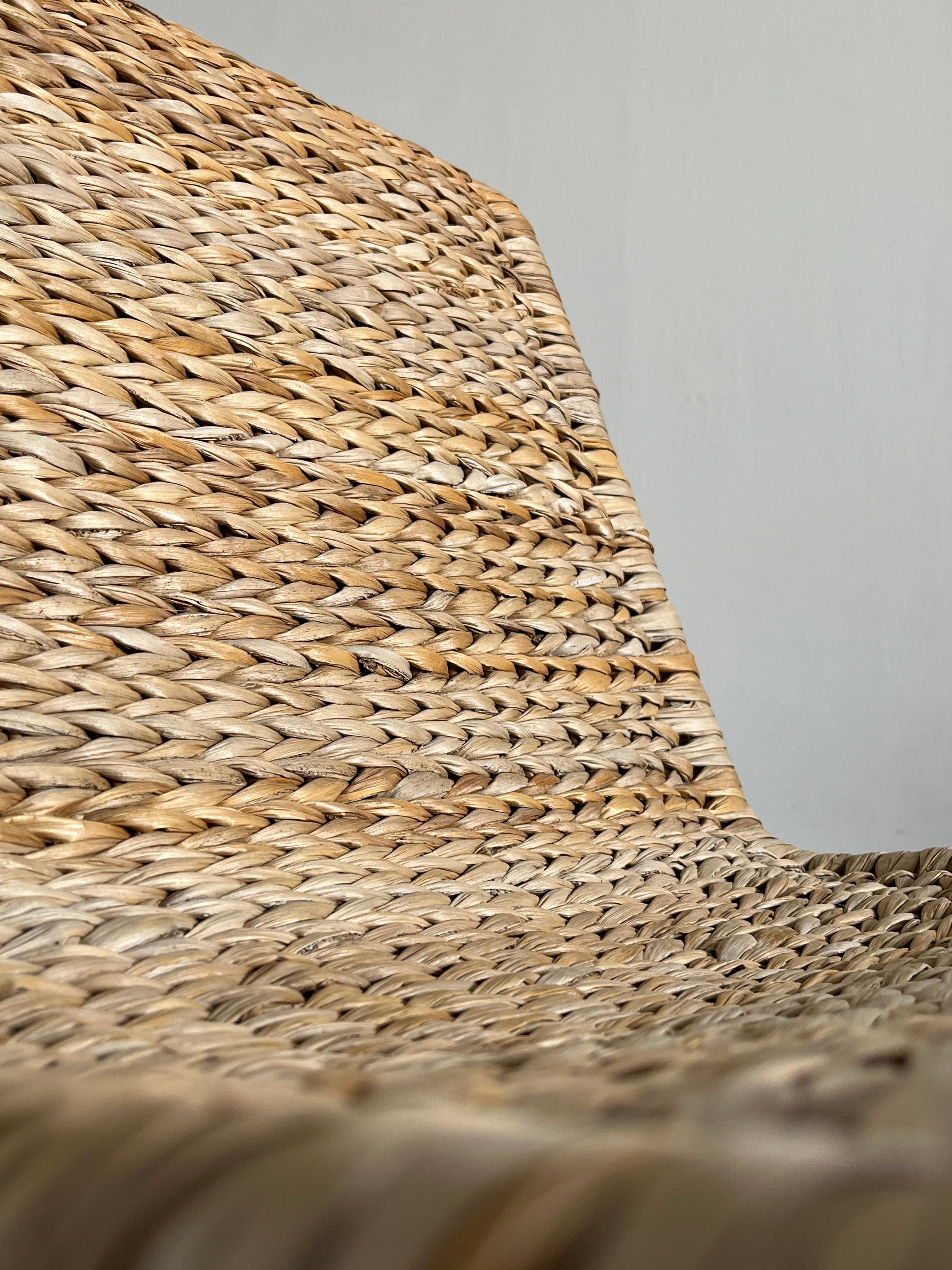 Vintage Woven Lounge Chair or Chaise Longue after P3 Chair by Tito Agnoli, 1980s 4