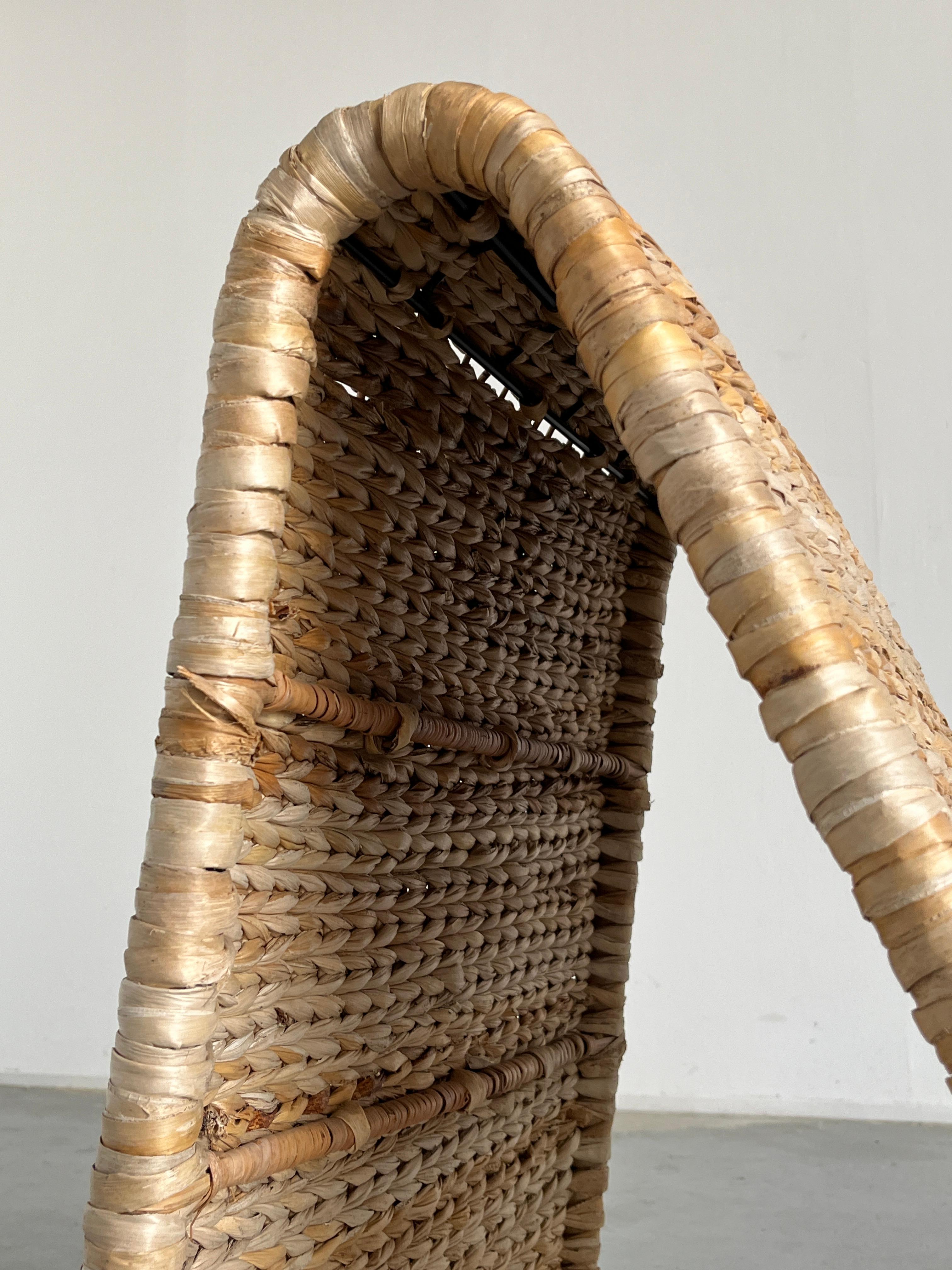 Vintage Woven Lounge Chair or Chaise Longue after P3 Chair by Tito Agnoli, 1980s 2